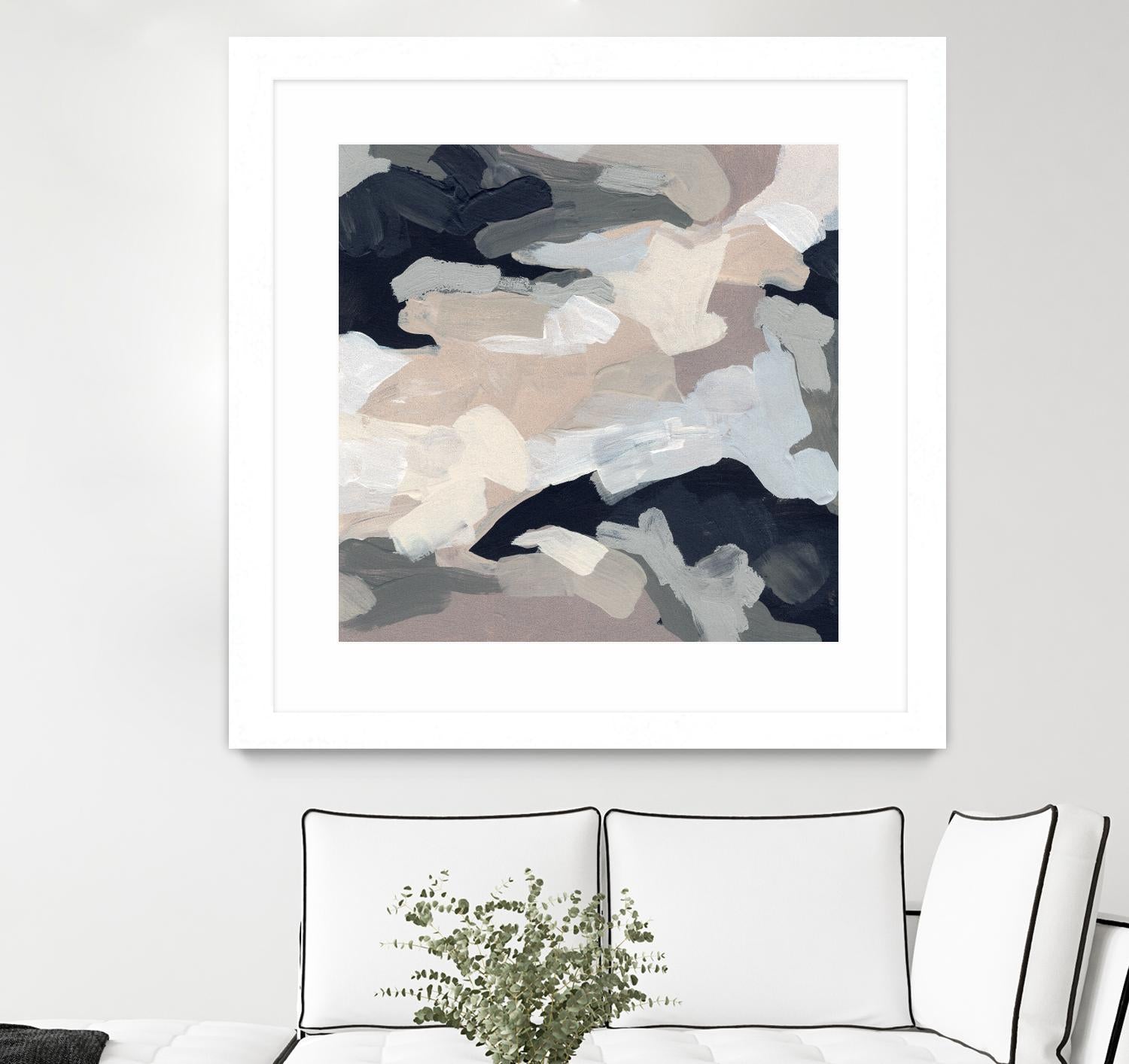 Monochrome Currents I by June Vess on GIANT ART - white abstract abstract