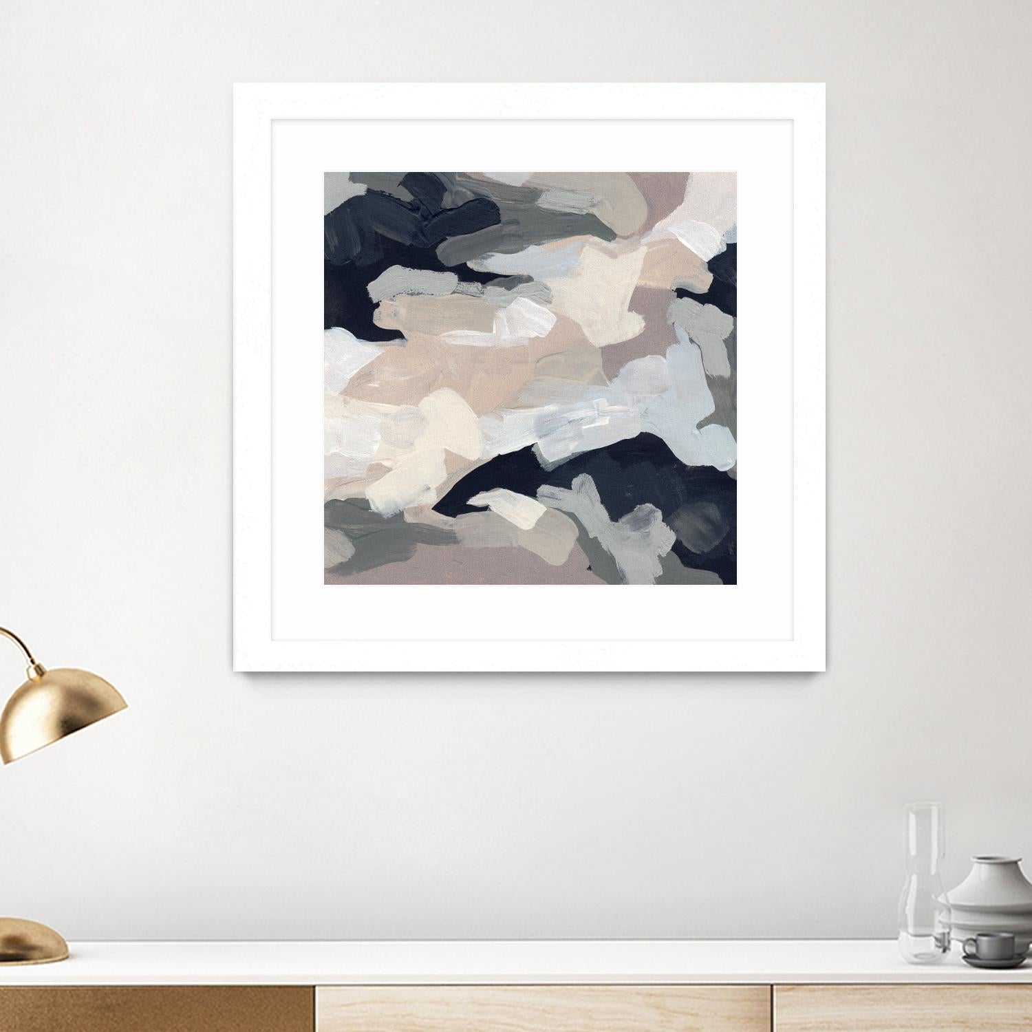 Monochrome Currents I by June Vess on GIANT ART - white abstract abstract