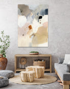 Neutral Scrawl I by Victoria Barnes on GIANT ART - beige abstract abstract