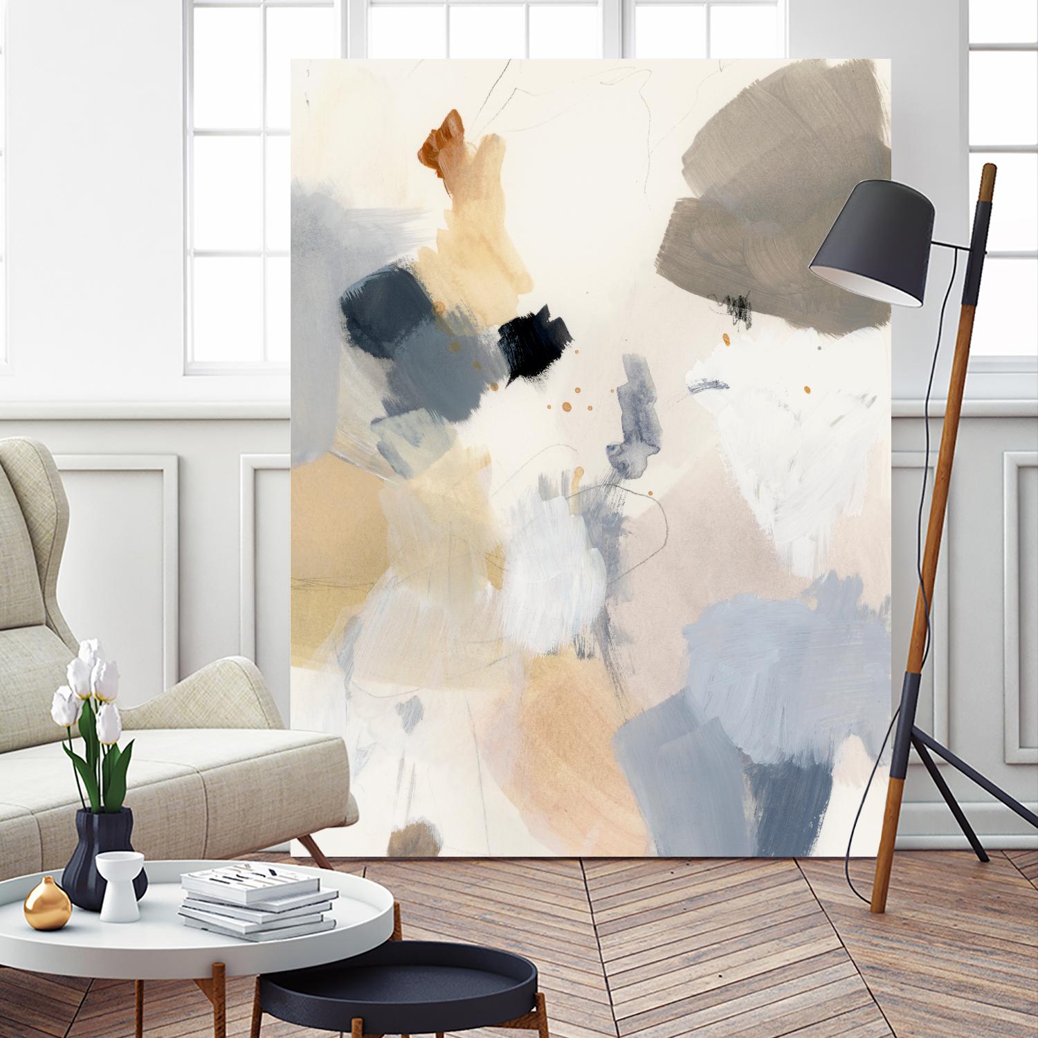 Neutral Scrawl II by Victoria Barnes on GIANT ART - grey abstract abstract