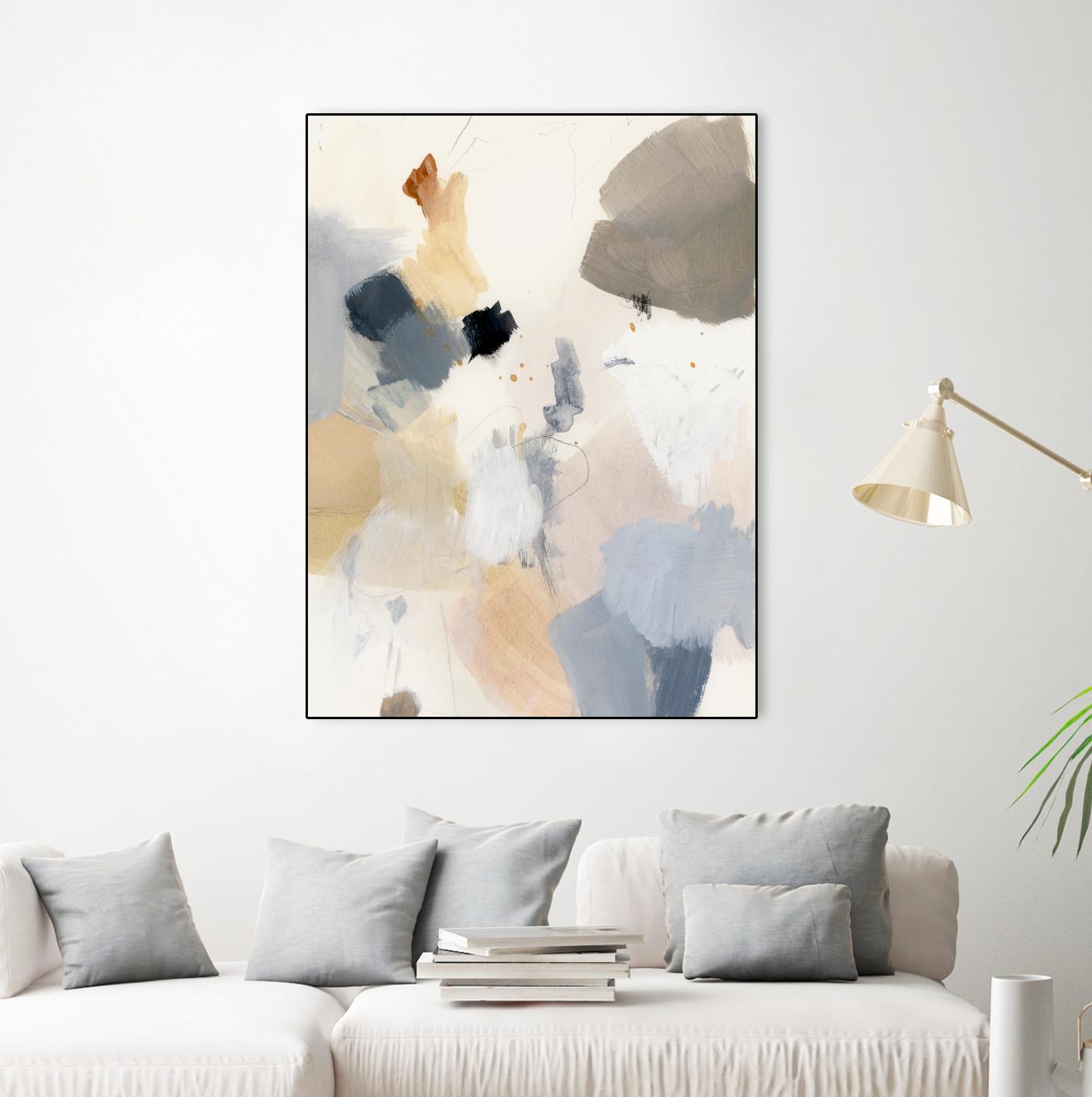 Neutral Scrawl II by Victoria Barnes on GIANT ART - grey abstract abstract