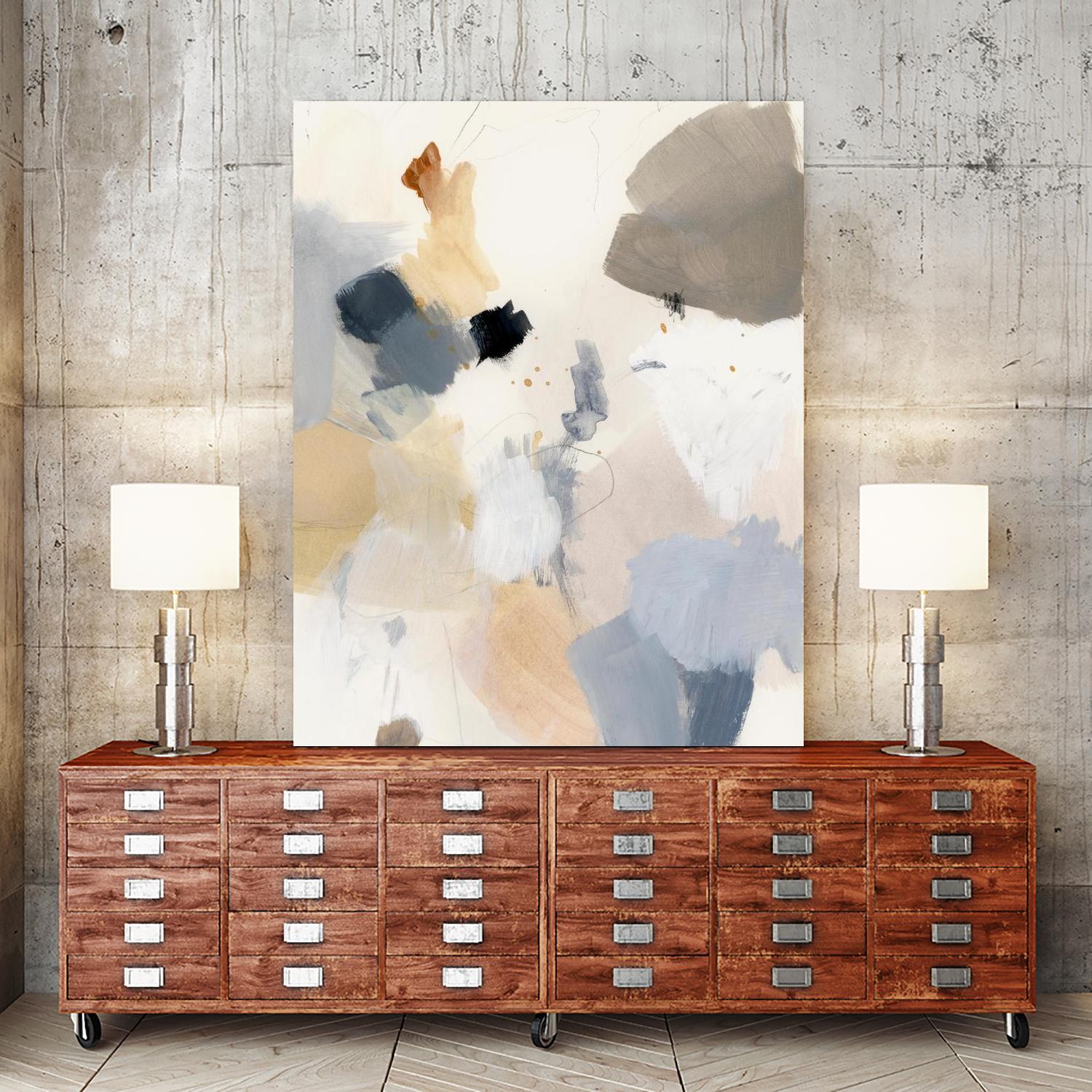 Neutral Scrawl II by Victoria Barnes on GIANT ART - grey abstract abstract