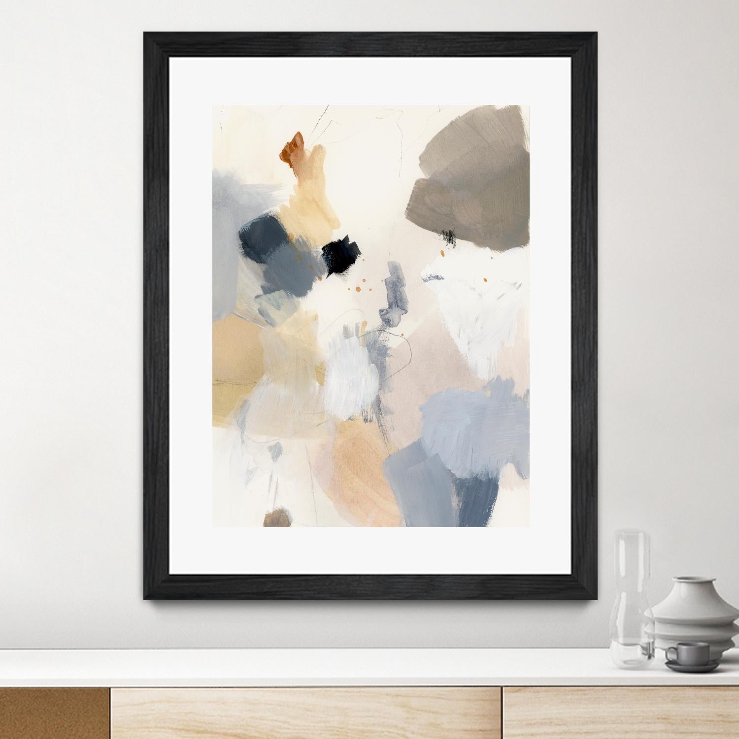Neutral Scrawl II by Victoria Barnes on GIANT ART - grey abstract abstract