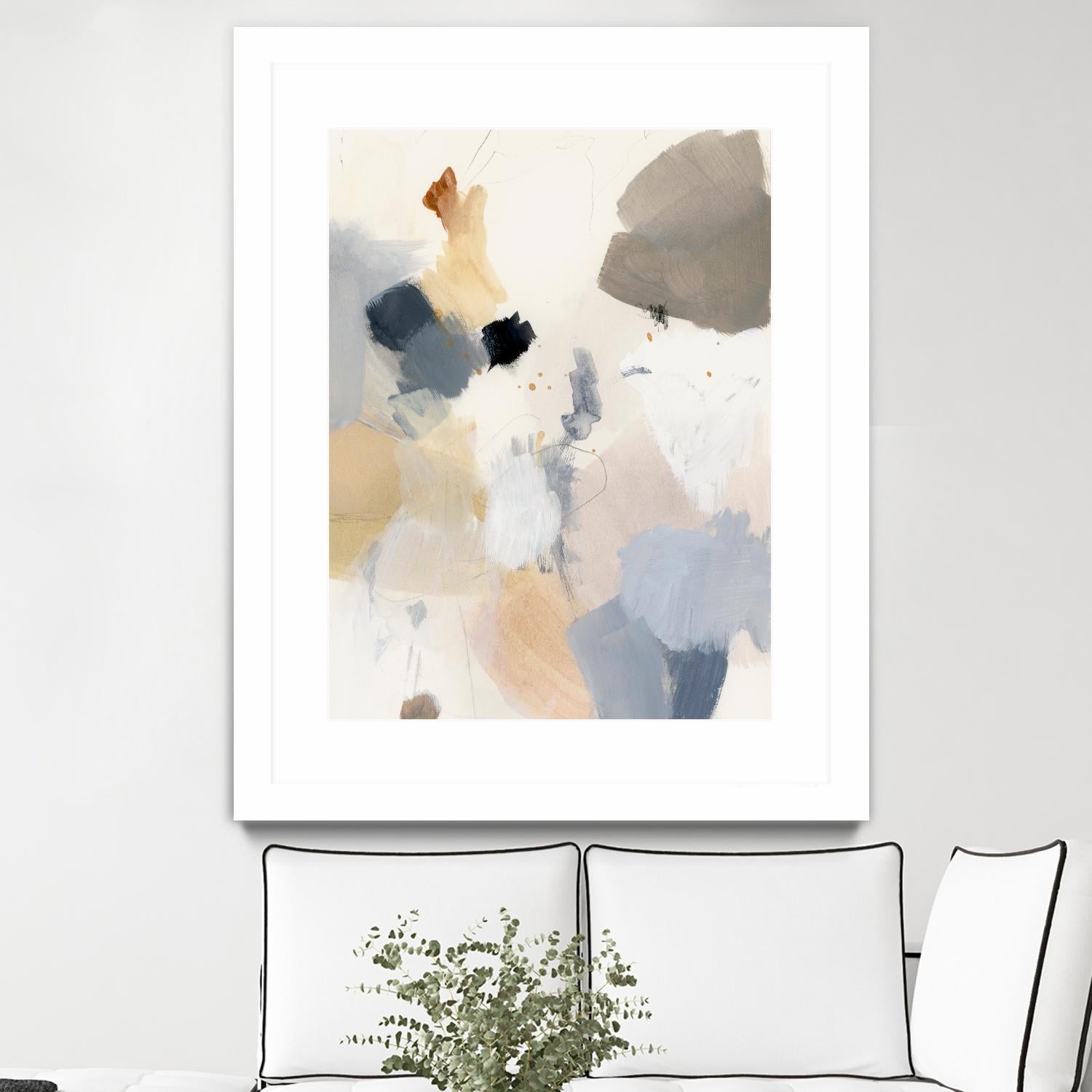 Neutral Scrawl II by Victoria Barnes on GIANT ART - grey abstract abstract
