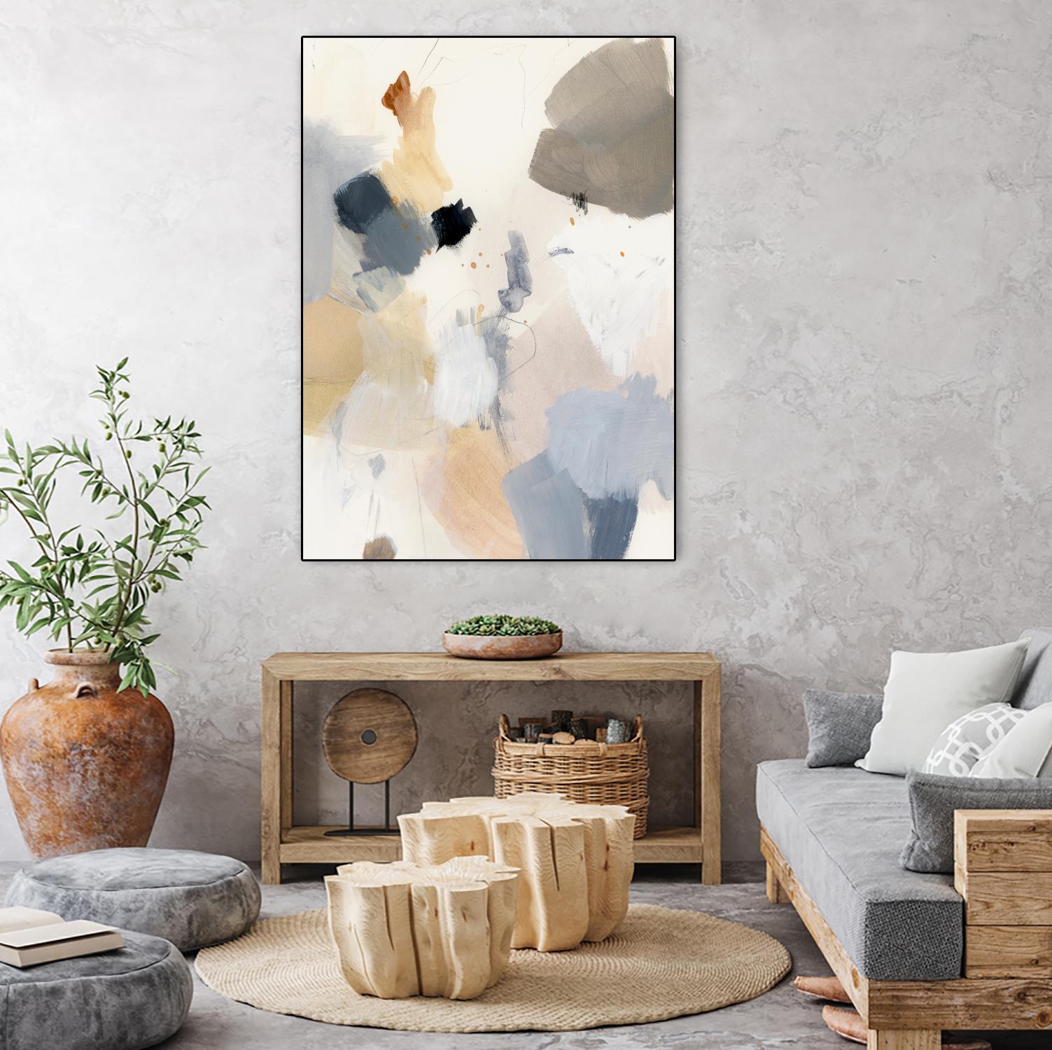 Neutral Scrawl II by Victoria Barnes on GIANT ART - grey abstract abstract