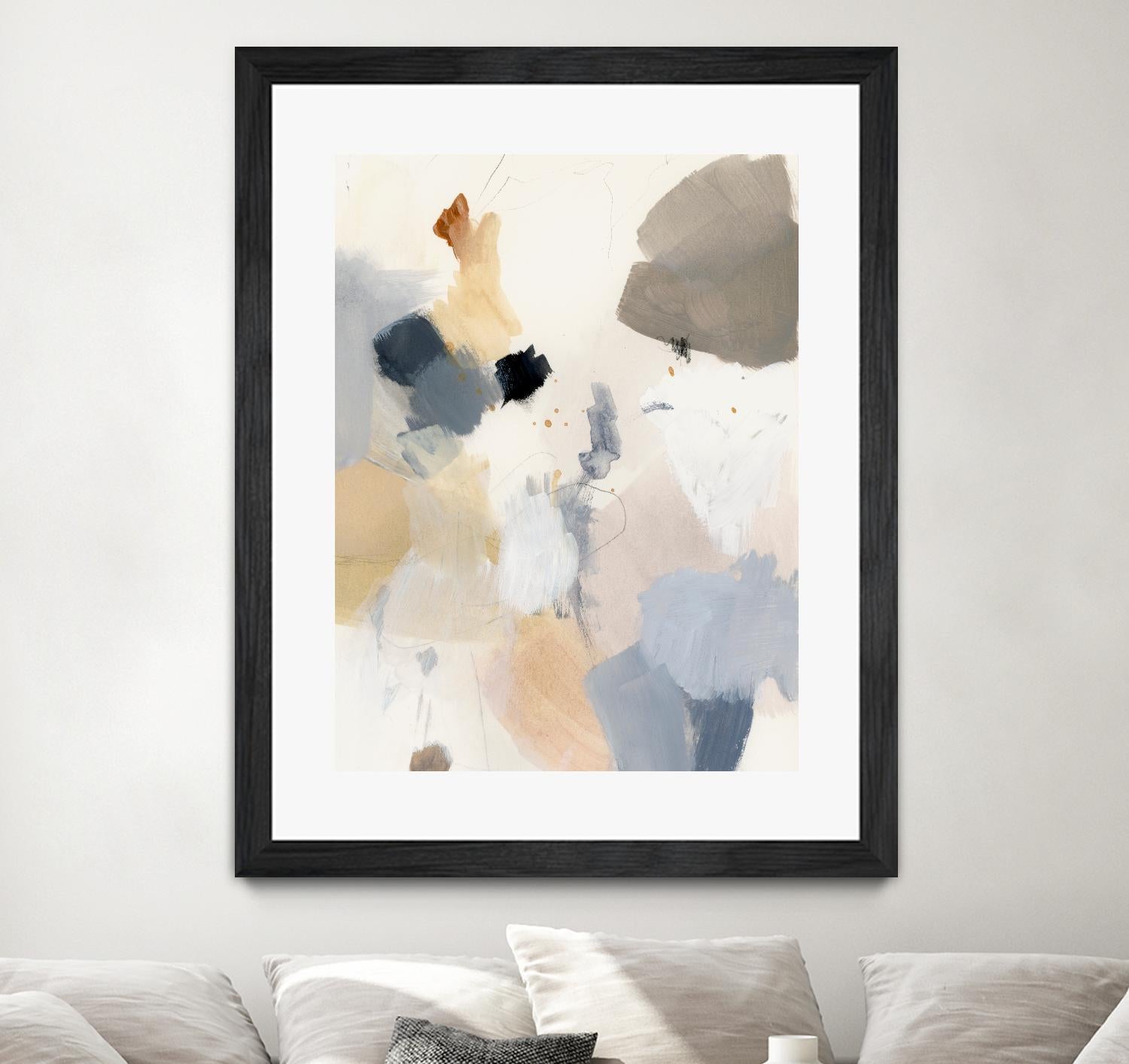 Neutral Scrawl II by Victoria Barnes on GIANT ART - grey abstract abstract