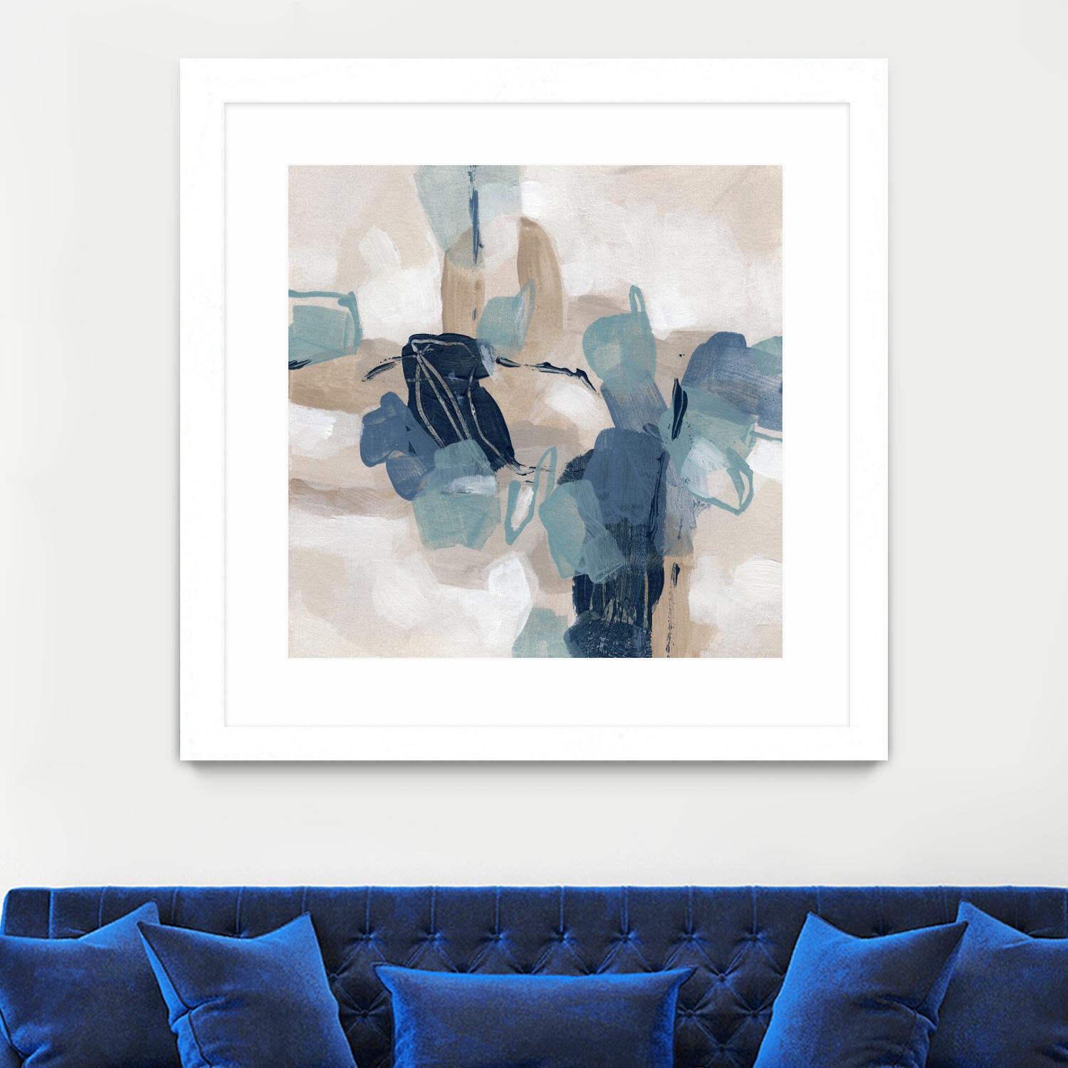 Blues Chorus II by June Vess on GIANT ART - beige abstract abstract