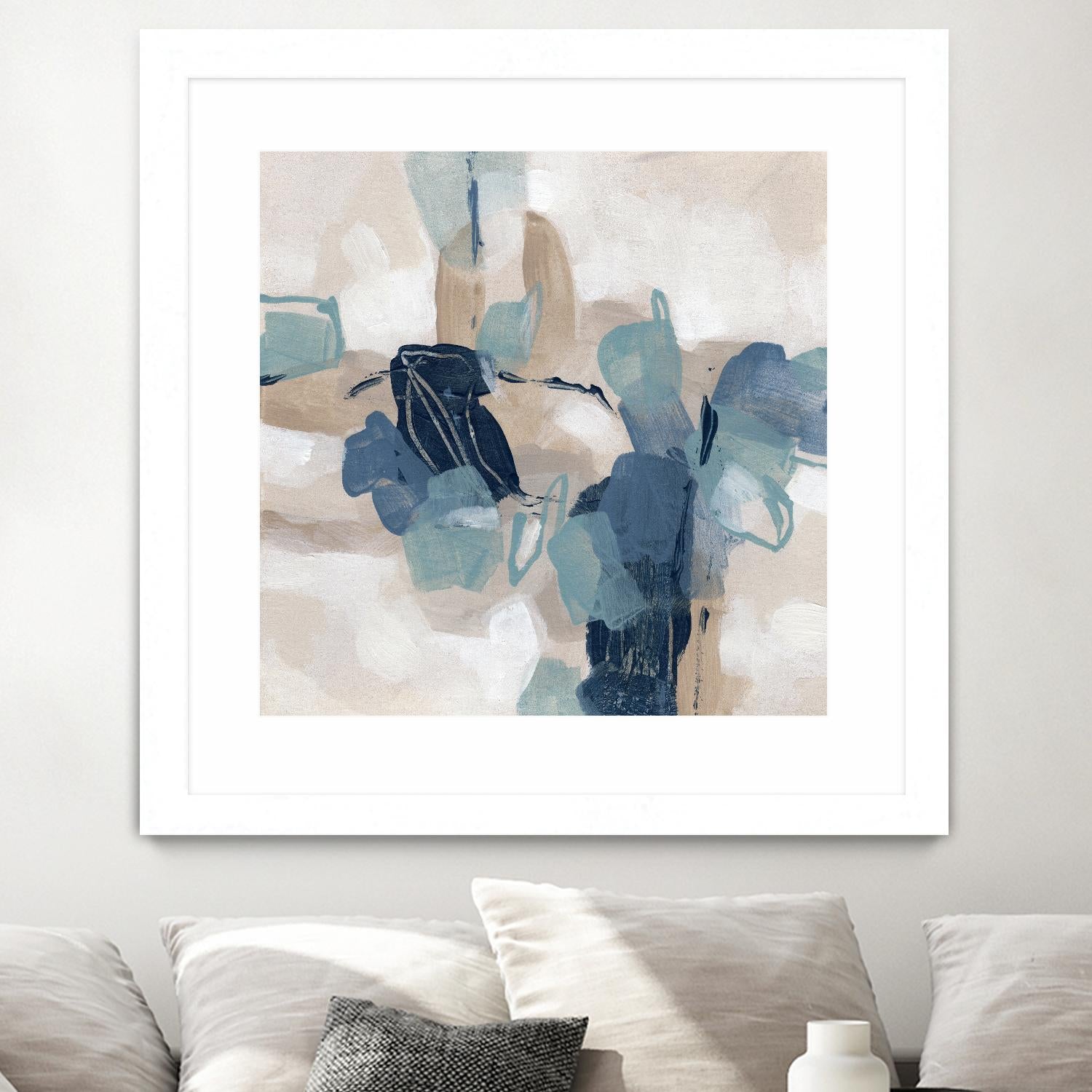 Blues Chorus II by June Vess on GIANT ART - beige abstract abstract