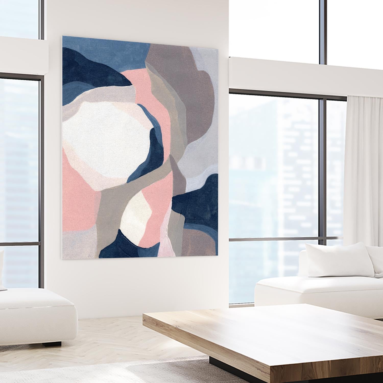 Intertwined Tones II by June Vess on GIANT ART - pink abstract abstract