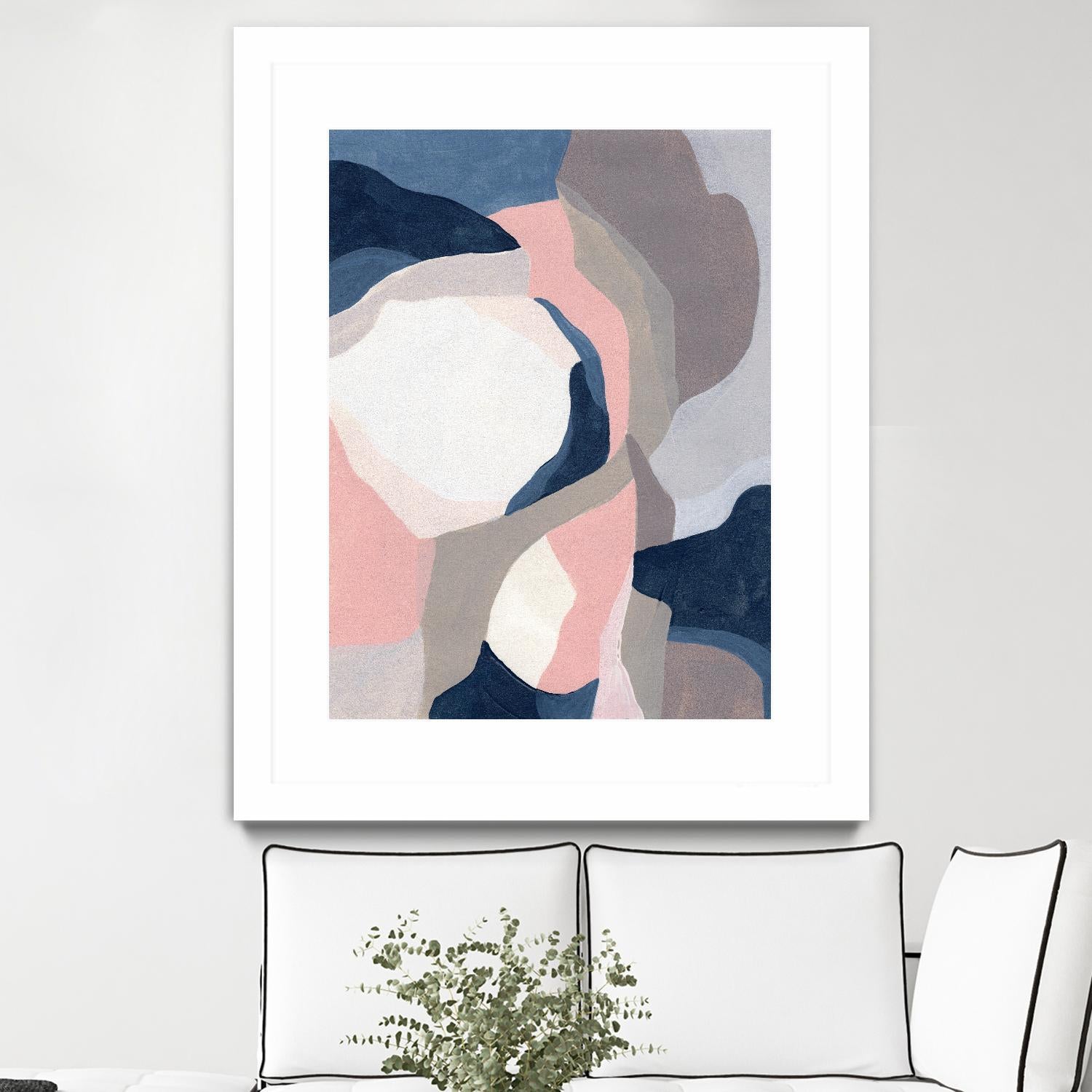 Intertwined Tones II by June Vess on GIANT ART - pink abstract abstract