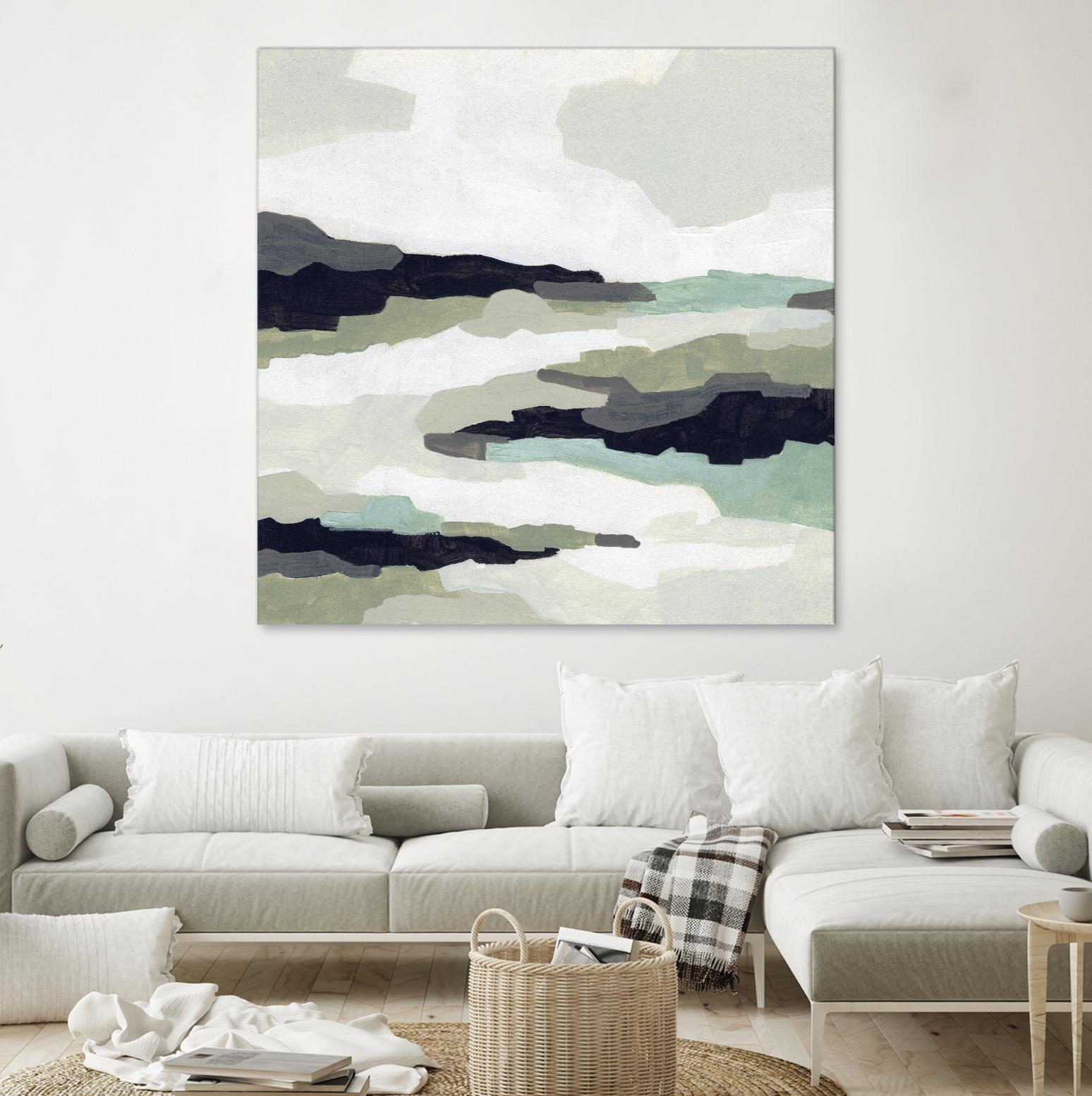 Mint Mesa II by June Vess on GIANT ART - grey  abstract abstract