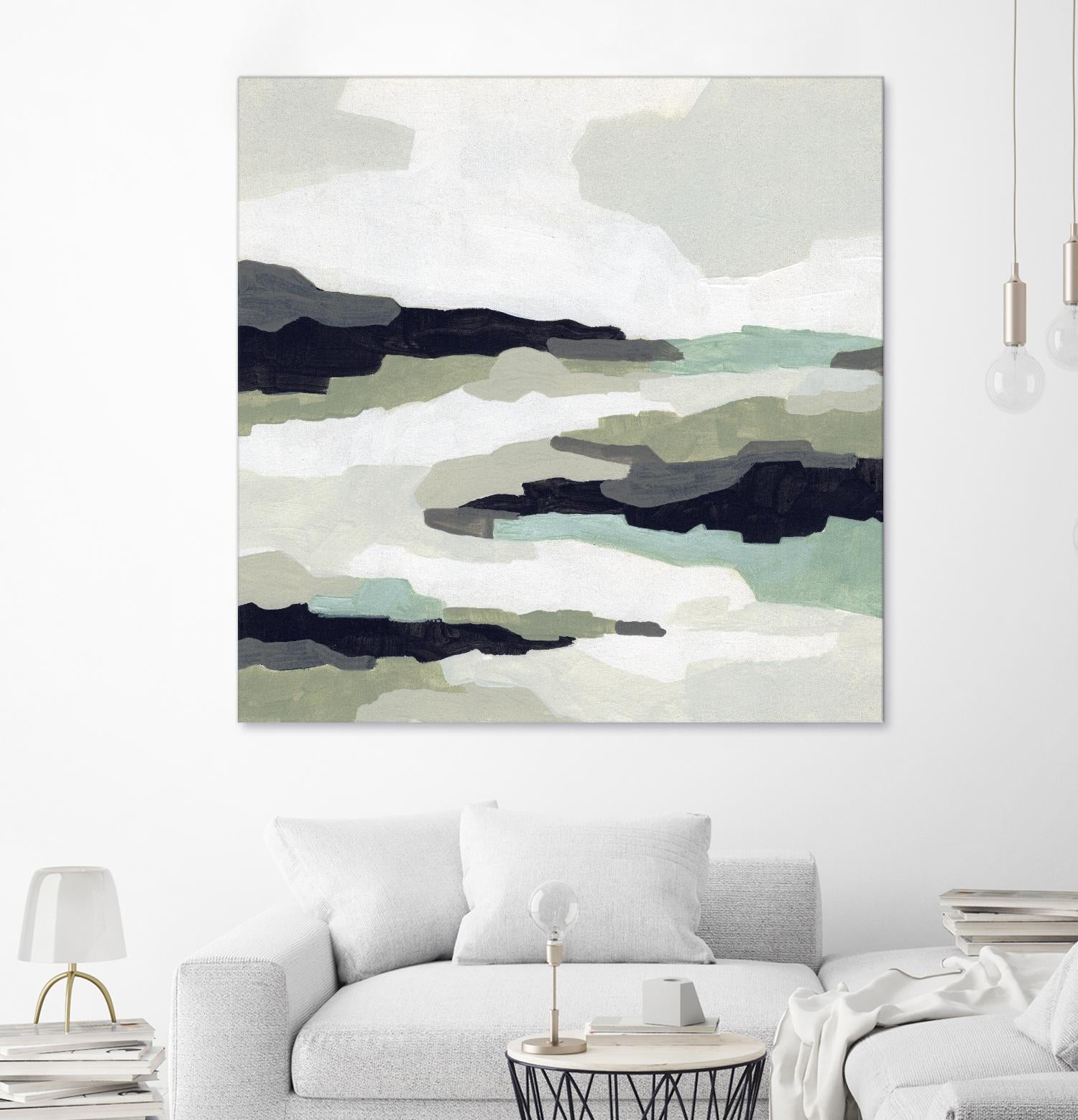 Mint Mesa II by June Vess on GIANT ART - grey  abstract abstract