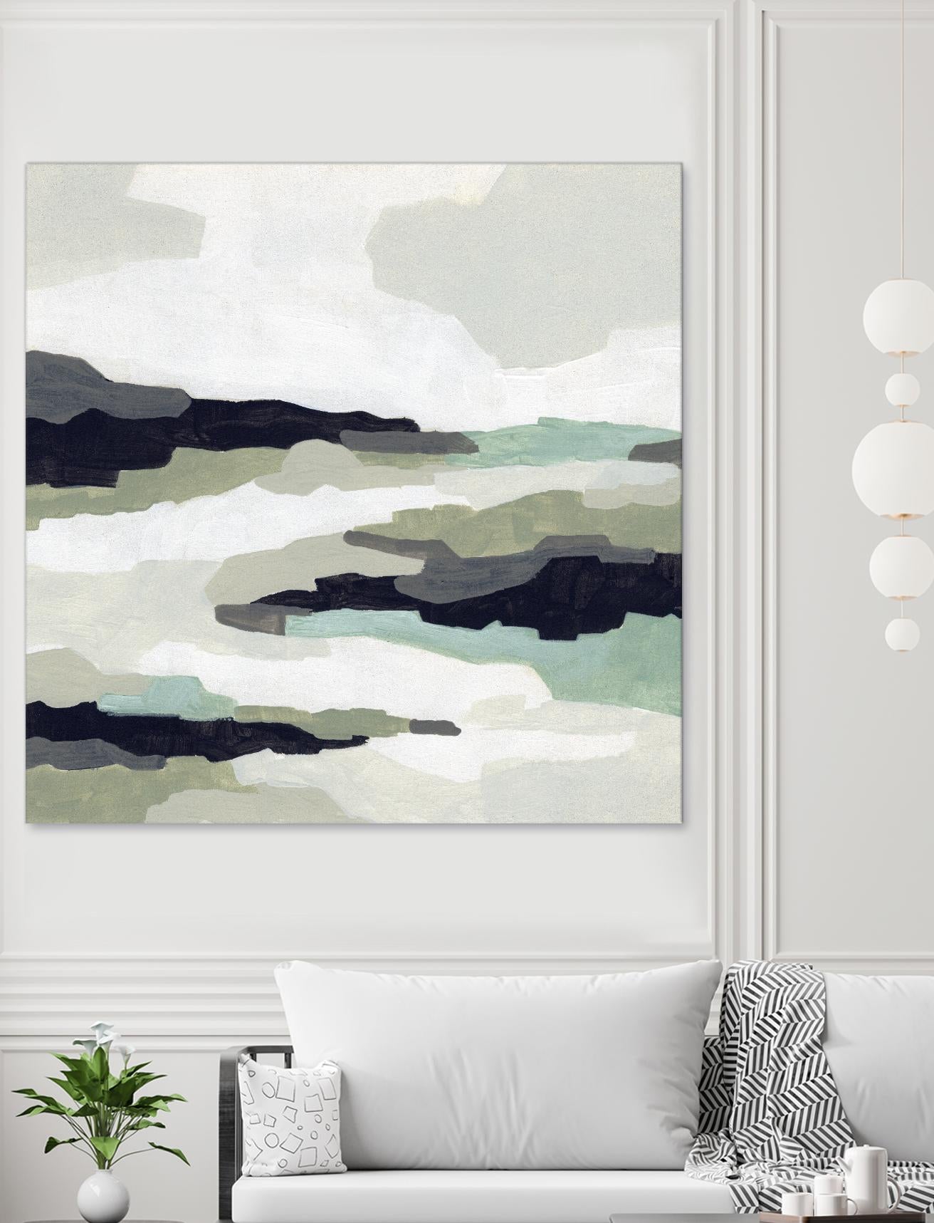 Mint Mesa II by June Vess on GIANT ART - grey  abstract abstract