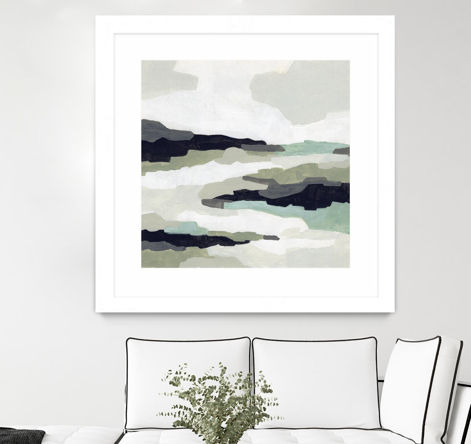 Mint Mesa II by June Vess on GIANT ART - grey  abstract abstract