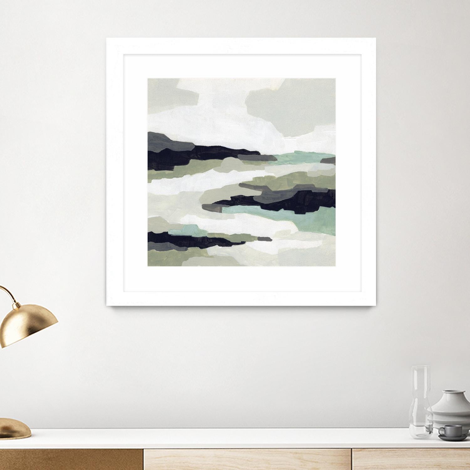 Mint Mesa II by June Vess on GIANT ART - grey  abstract abstract