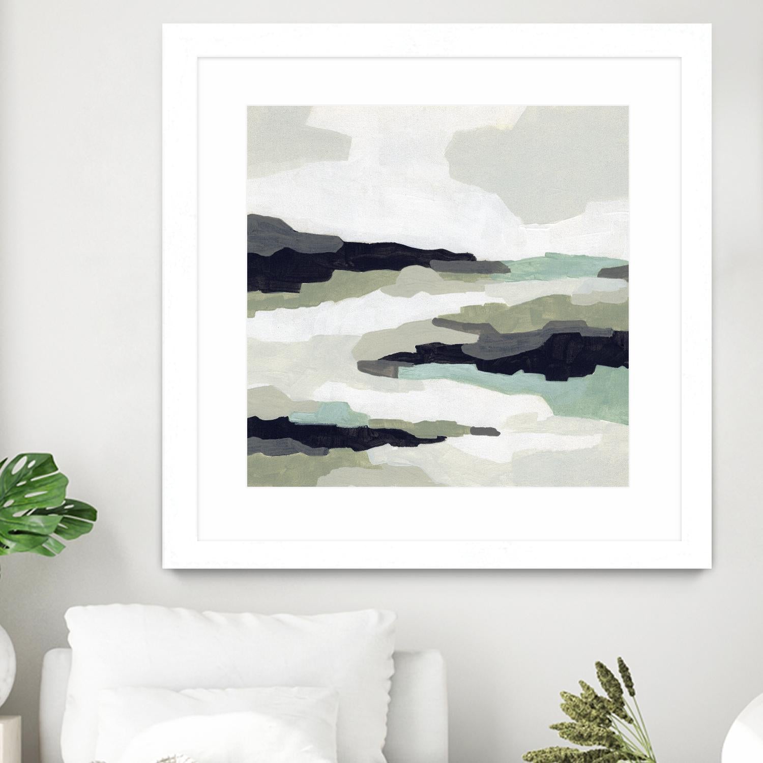 Mint Mesa II by June Vess on GIANT ART - grey  abstract abstract