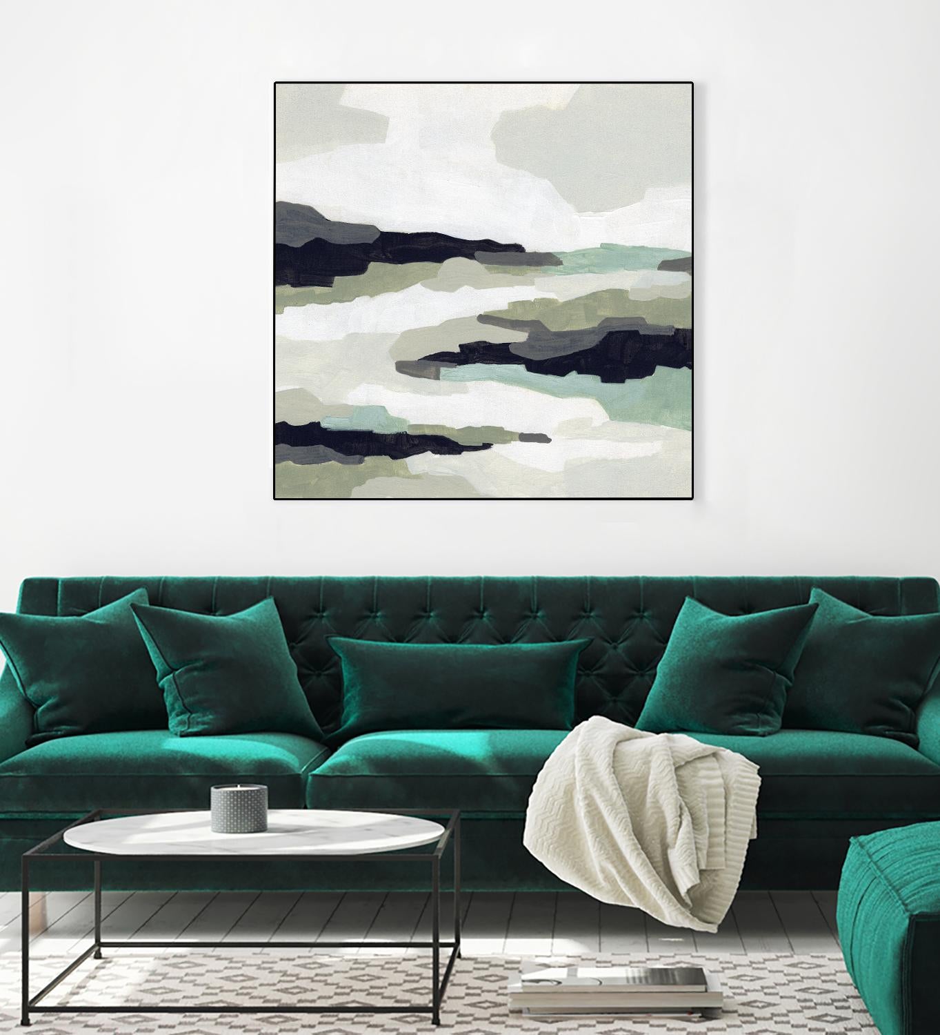 Mint Mesa II by June Vess on GIANT ART - grey  abstract abstract