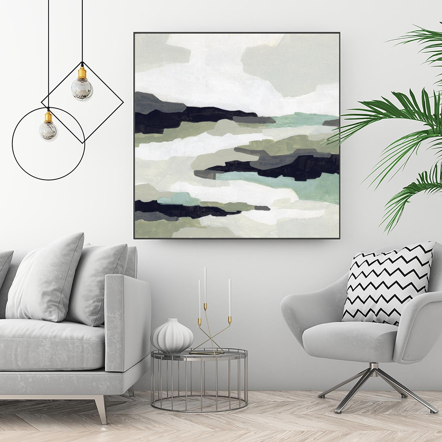 Mint Mesa II by June Vess on GIANT ART - grey  abstract abstract