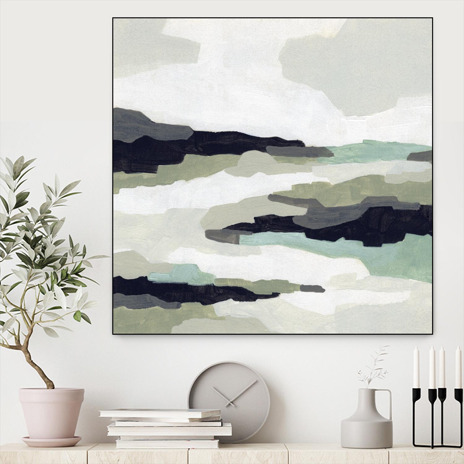 Mint Mesa II by June Vess on GIANT ART - grey  abstract abstract