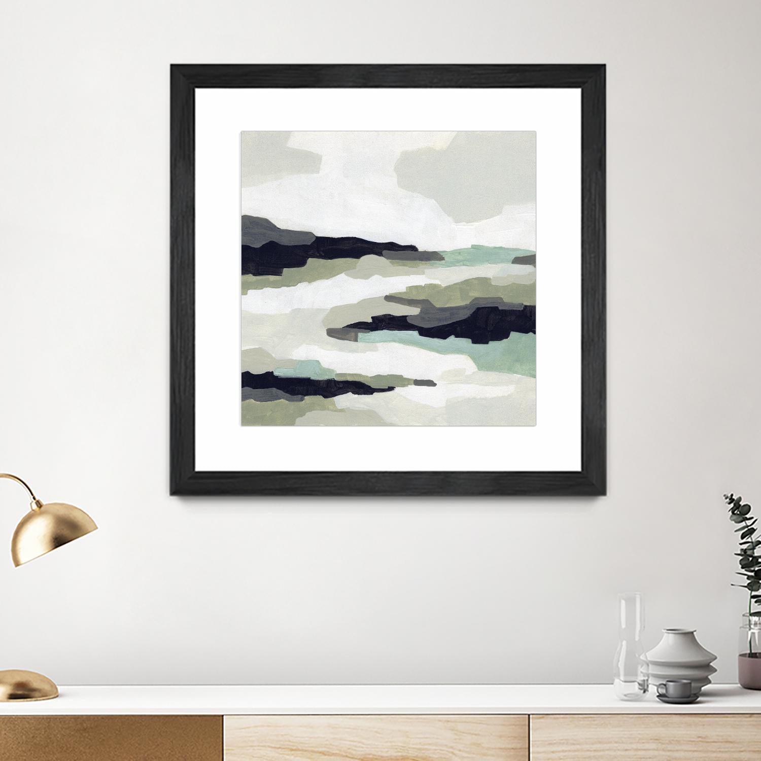 Mint Mesa II by June Vess on GIANT ART - grey  abstract abstract