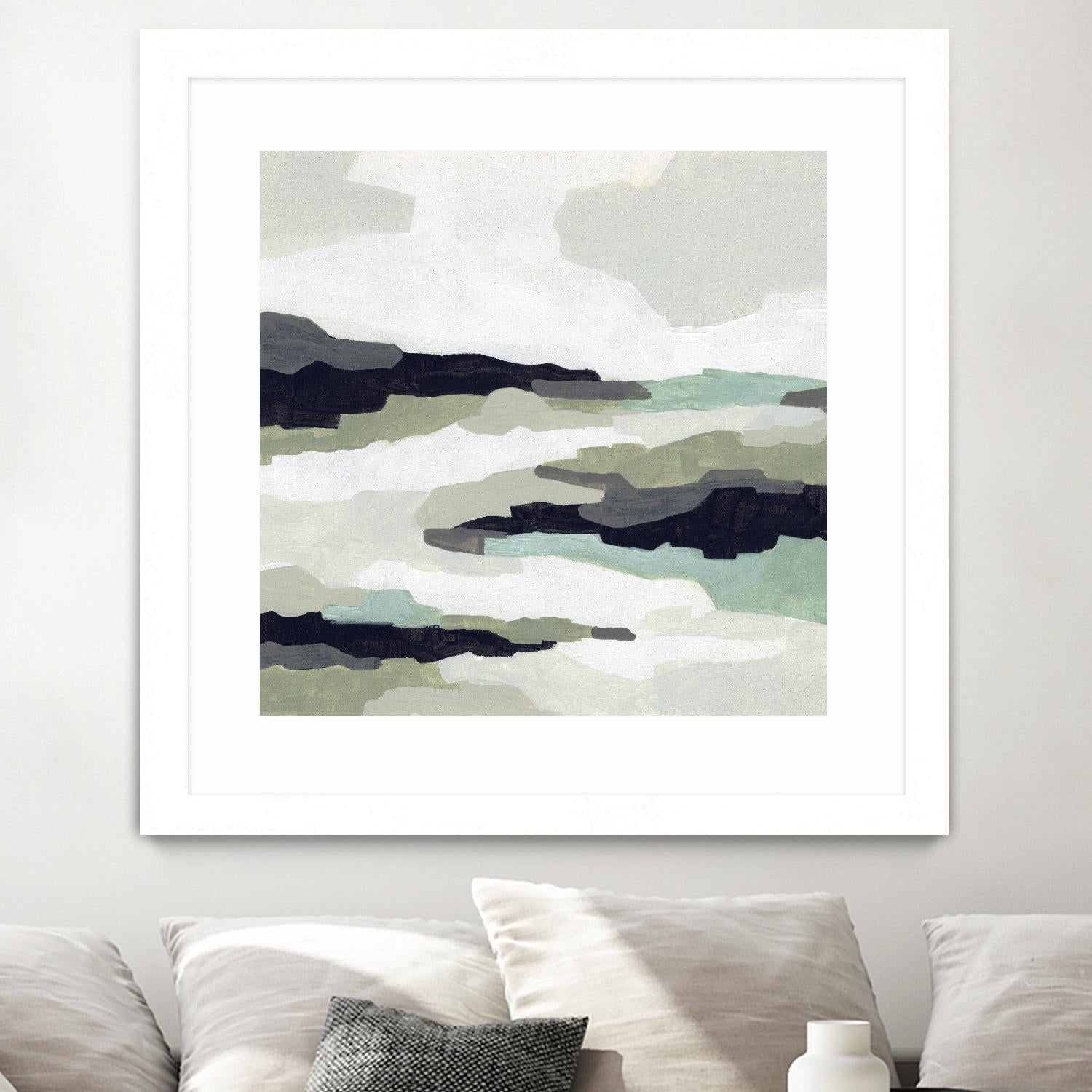 Mint Mesa II by June Vess on GIANT ART - grey  abstract abstract