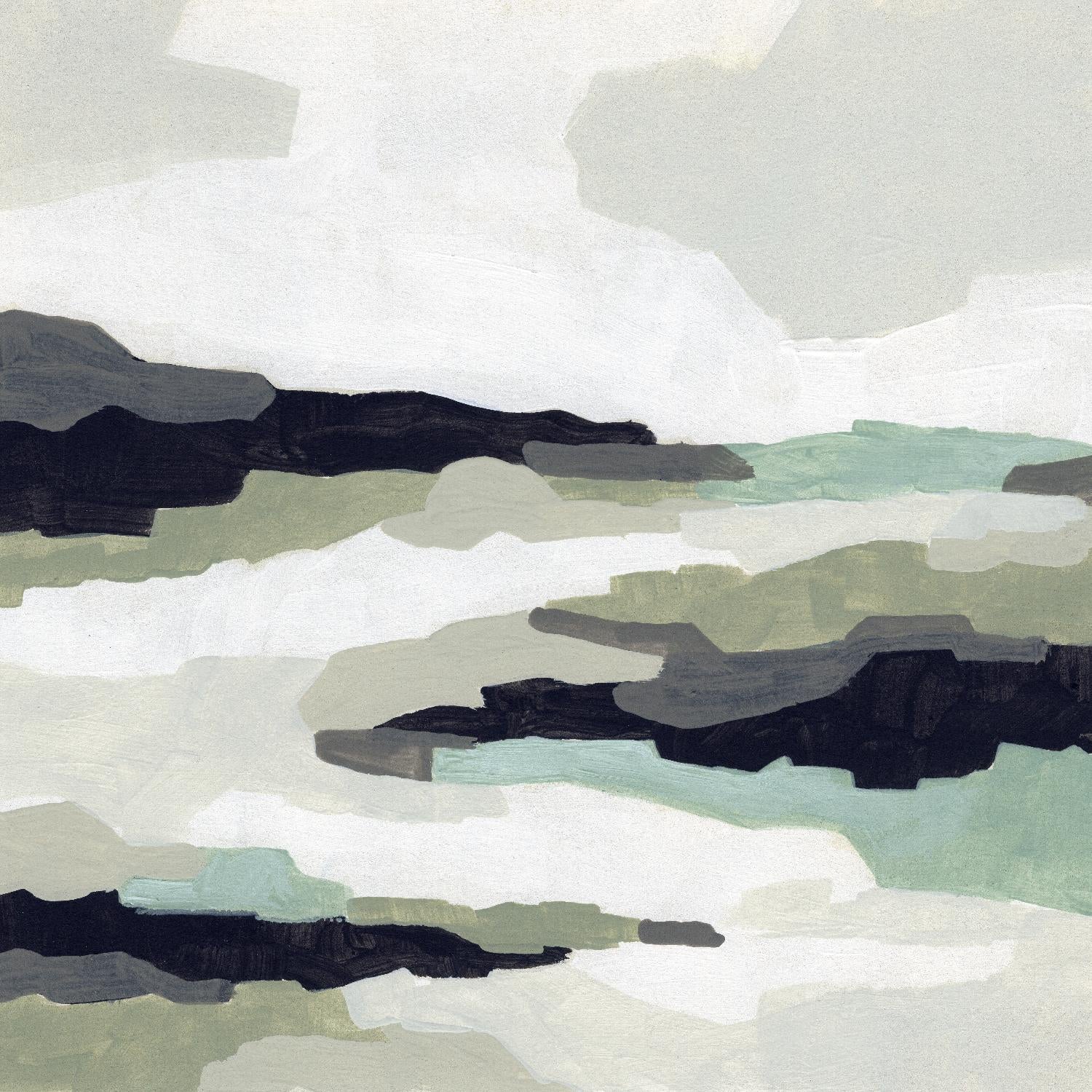 Mint Mesa II by June Vess on GIANT ART - grey  abstract abstract