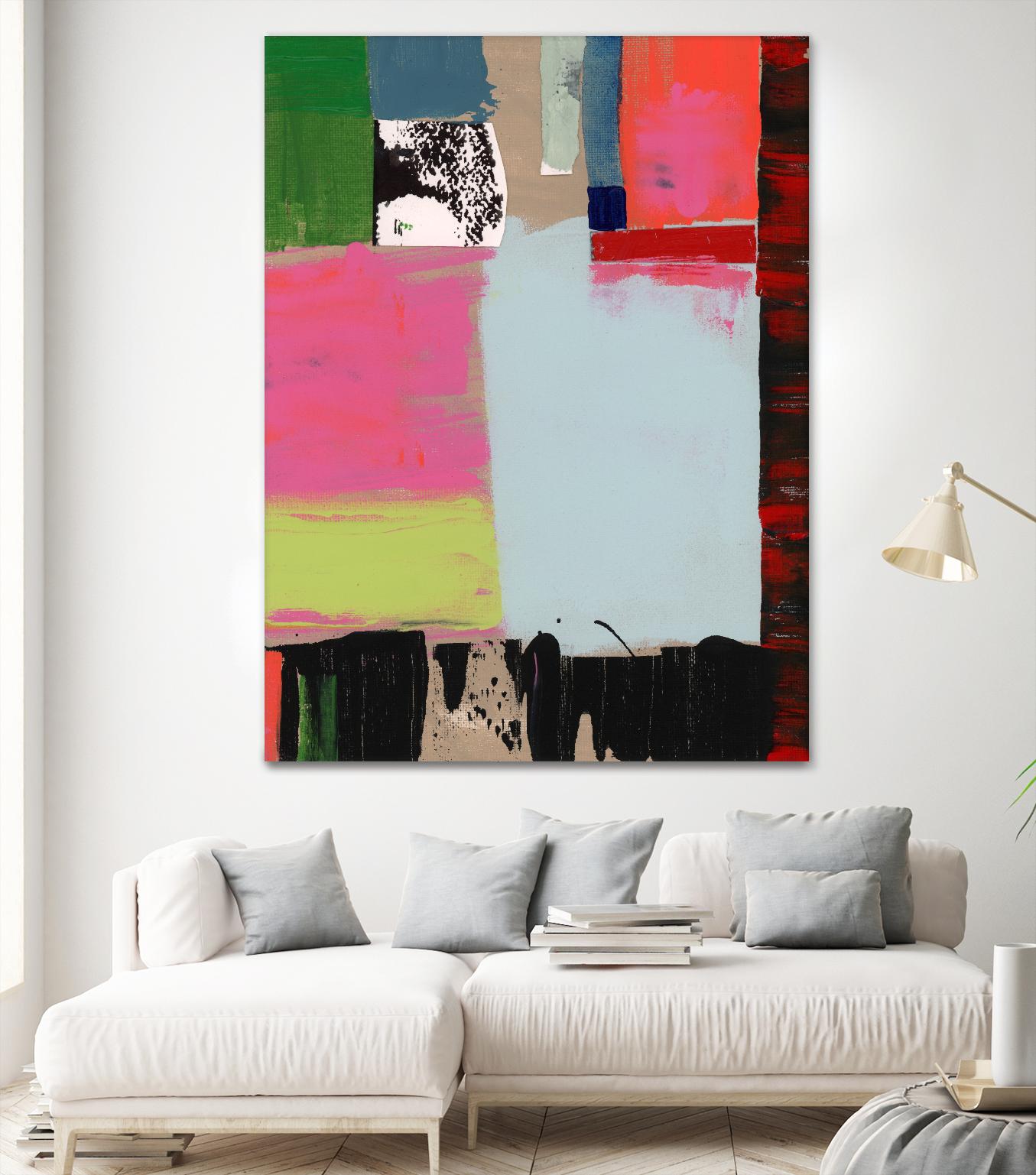 Pink Blocks III by Cartissi on GIANT ART - red abstract abstract