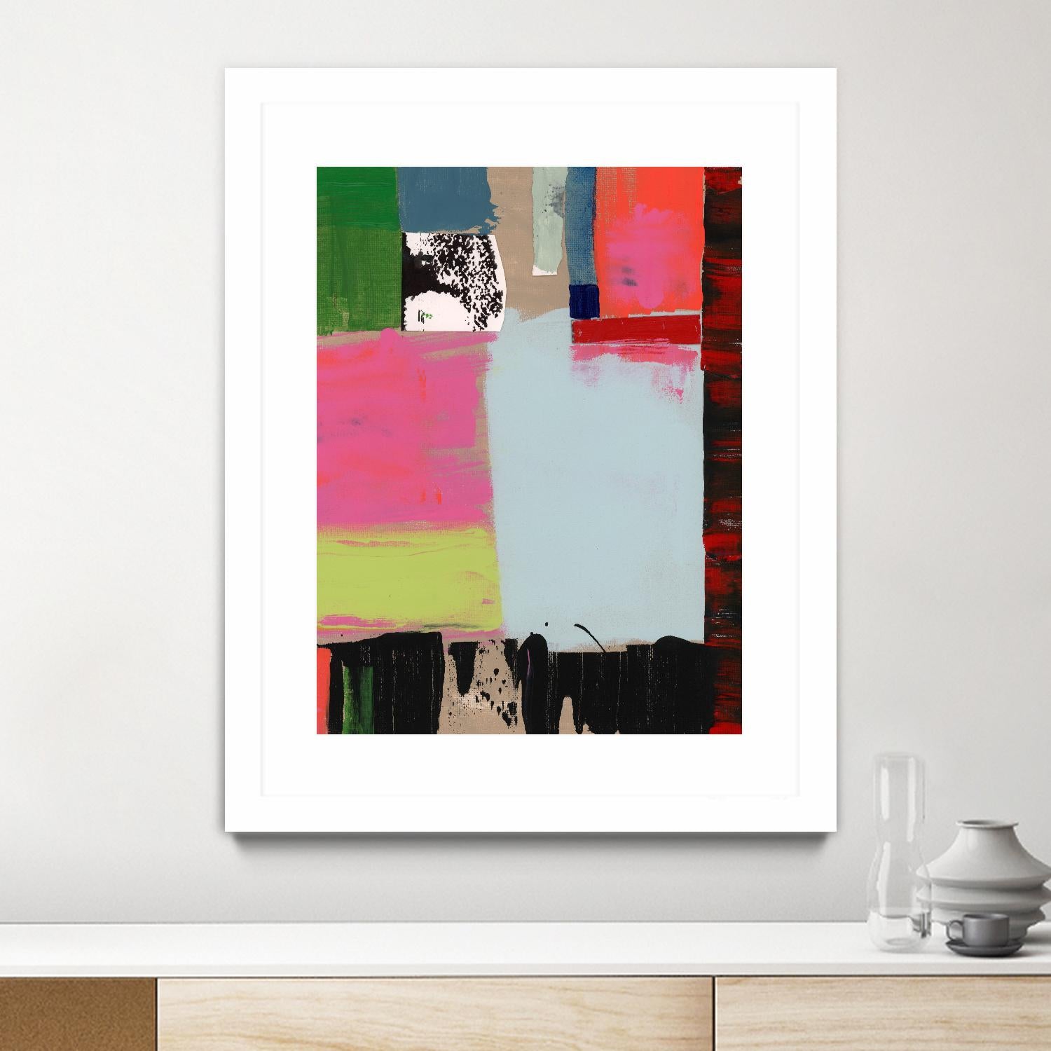 Pink Blocks III by Cartissi on GIANT ART - red abstract abstract