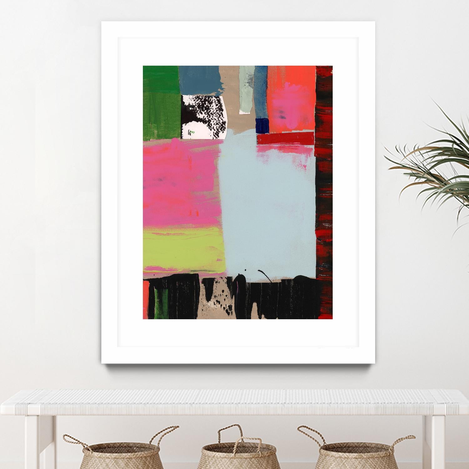 Pink Blocks III by Cartissi on GIANT ART - red abstract abstract