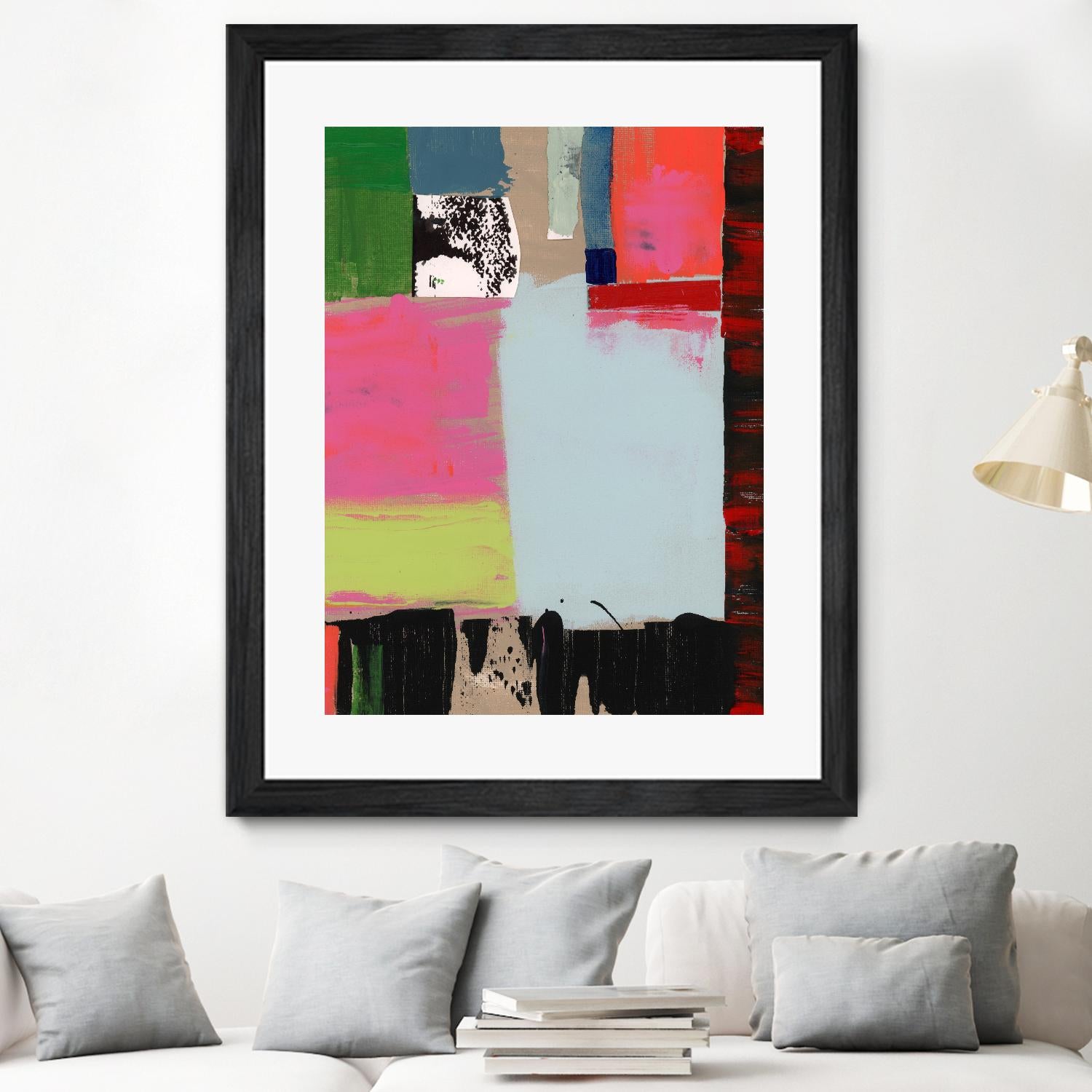 Pink Blocks III by Cartissi on GIANT ART - red abstract abstract