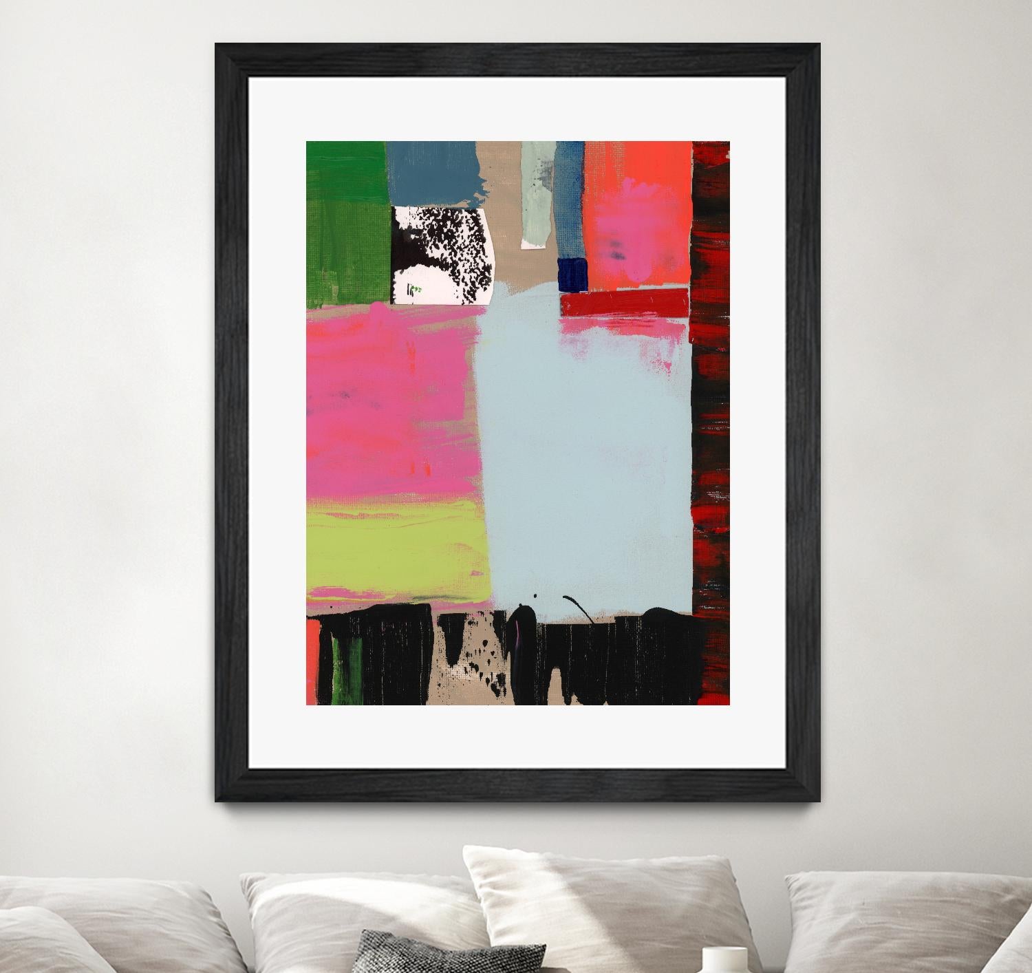 Pink Blocks III by Cartissi on GIANT ART - red abstract abstract