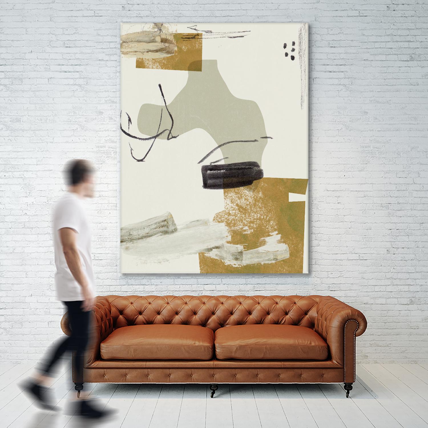 Over the Line IV by Melissa Wang on GIANT ART - beige abstract abstract