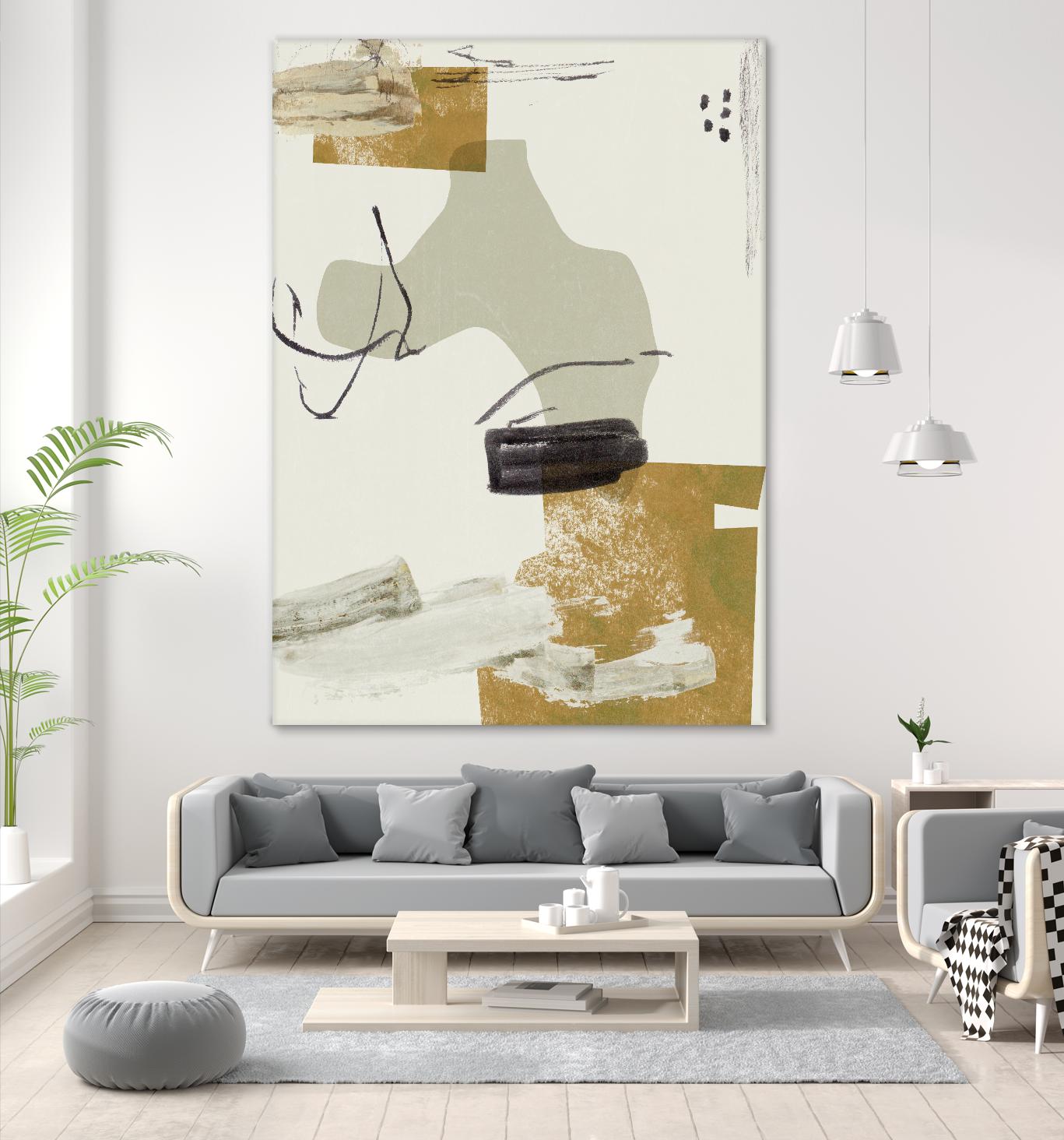 Over the Line IV by Melissa Wang on GIANT ART - beige abstract abstract