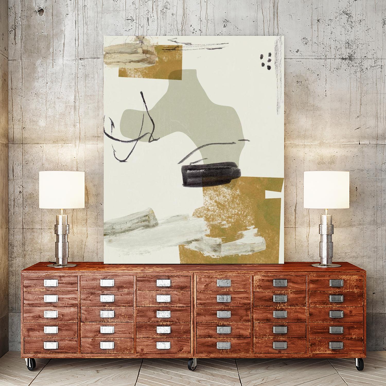 Over the Line IV by Melissa Wang on GIANT ART - beige abstract abstract