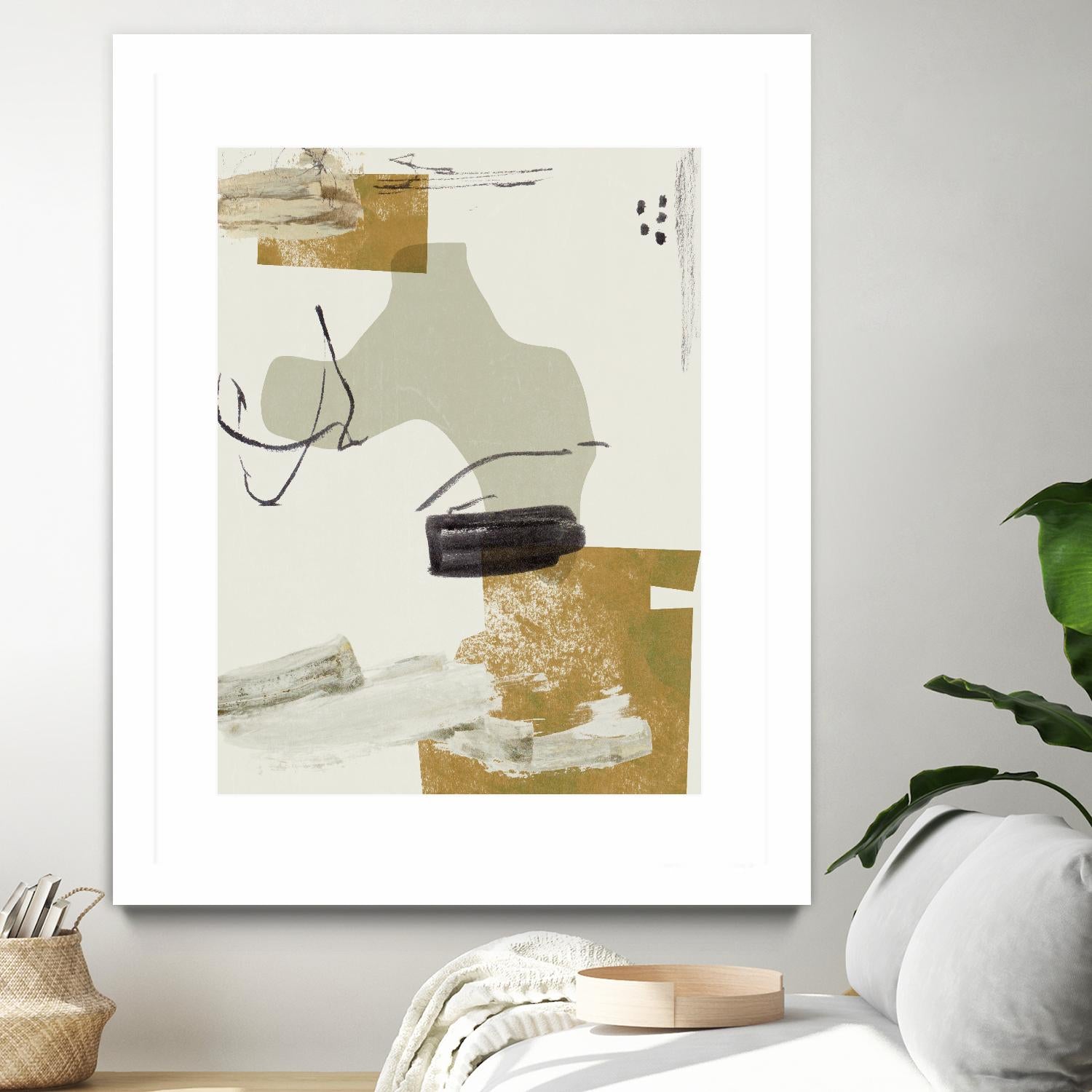 Over the Line IV by Melissa Wang on GIANT ART - beige abstract abstract