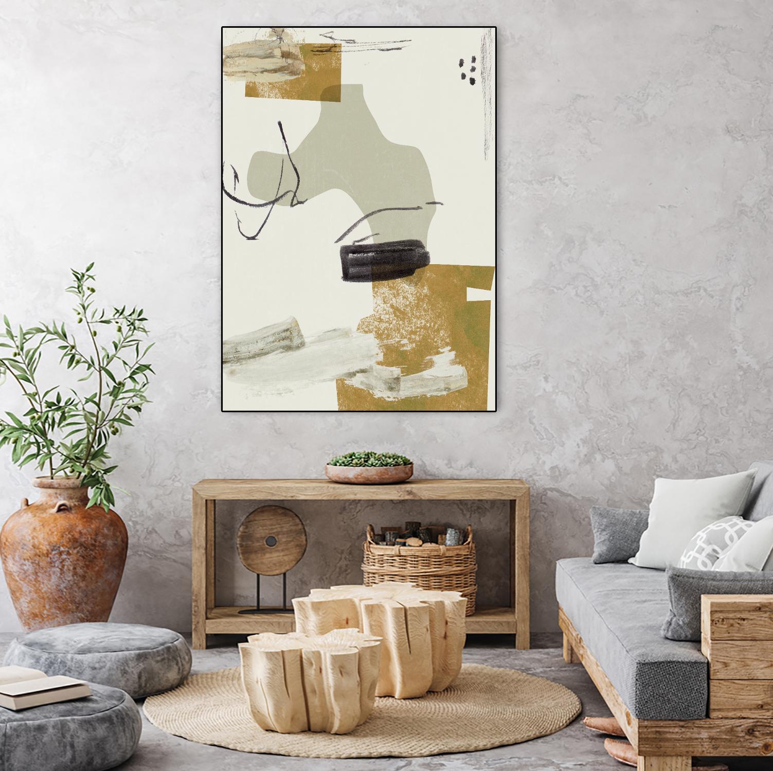 Over the Line IV by Melissa Wang on GIANT ART - beige abstract abstract