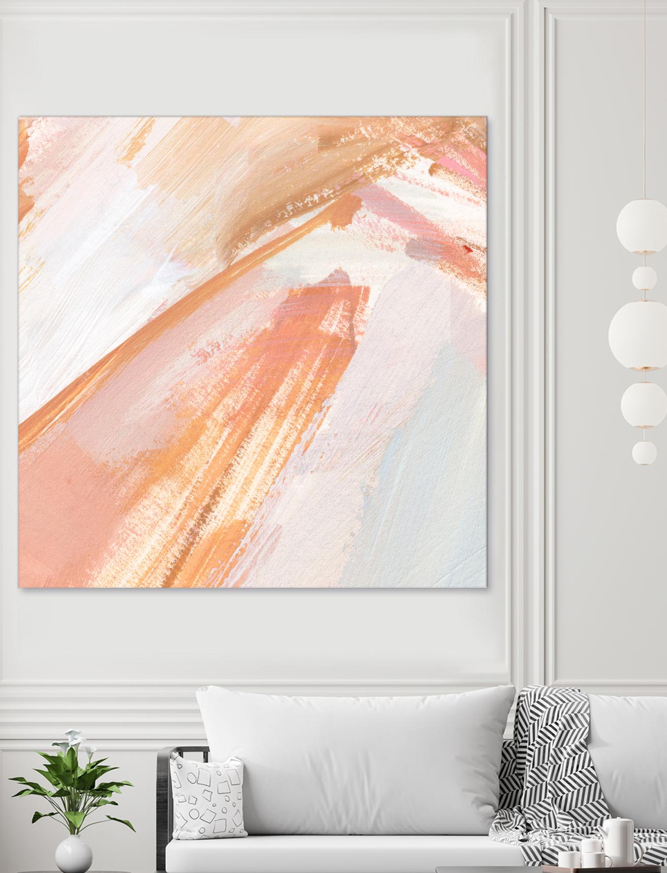 Pink Vanilla III by Annie Warren on GIANT ART - orange abstract abstract