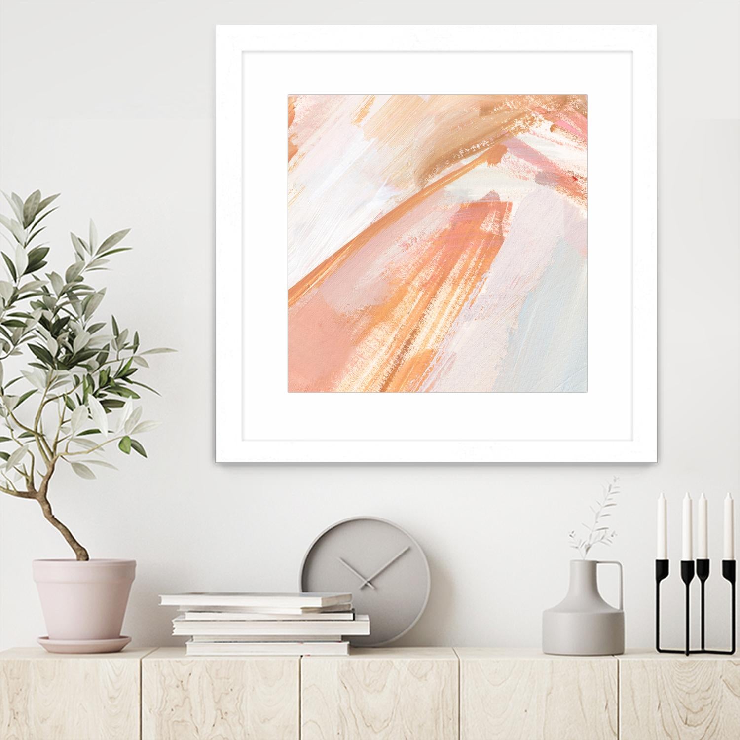 Pink Vanilla III by Annie Warren on GIANT ART - orange abstract abstract
