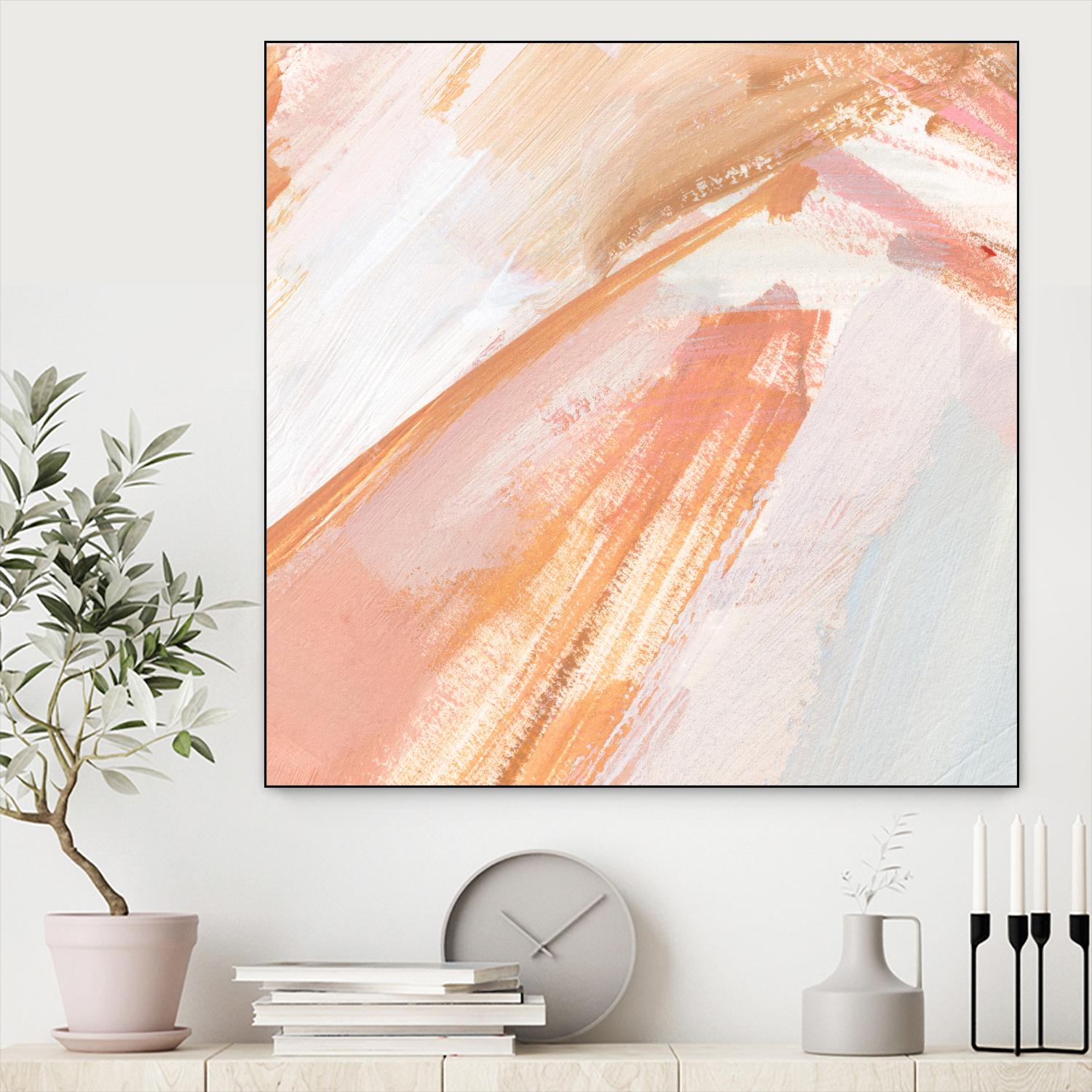 Pink Vanilla III by Annie Warren on GIANT ART - orange abstract abstract