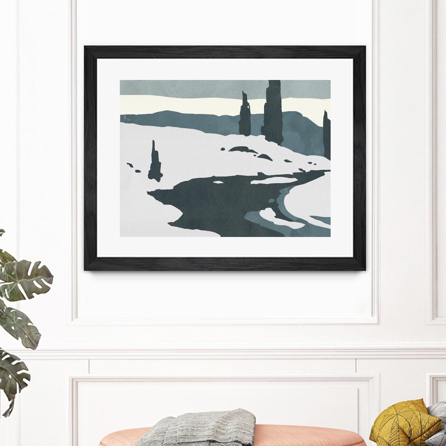 Cutter Island II by Jacob Green on GIANT ART - blue landscapes & seascapes forest