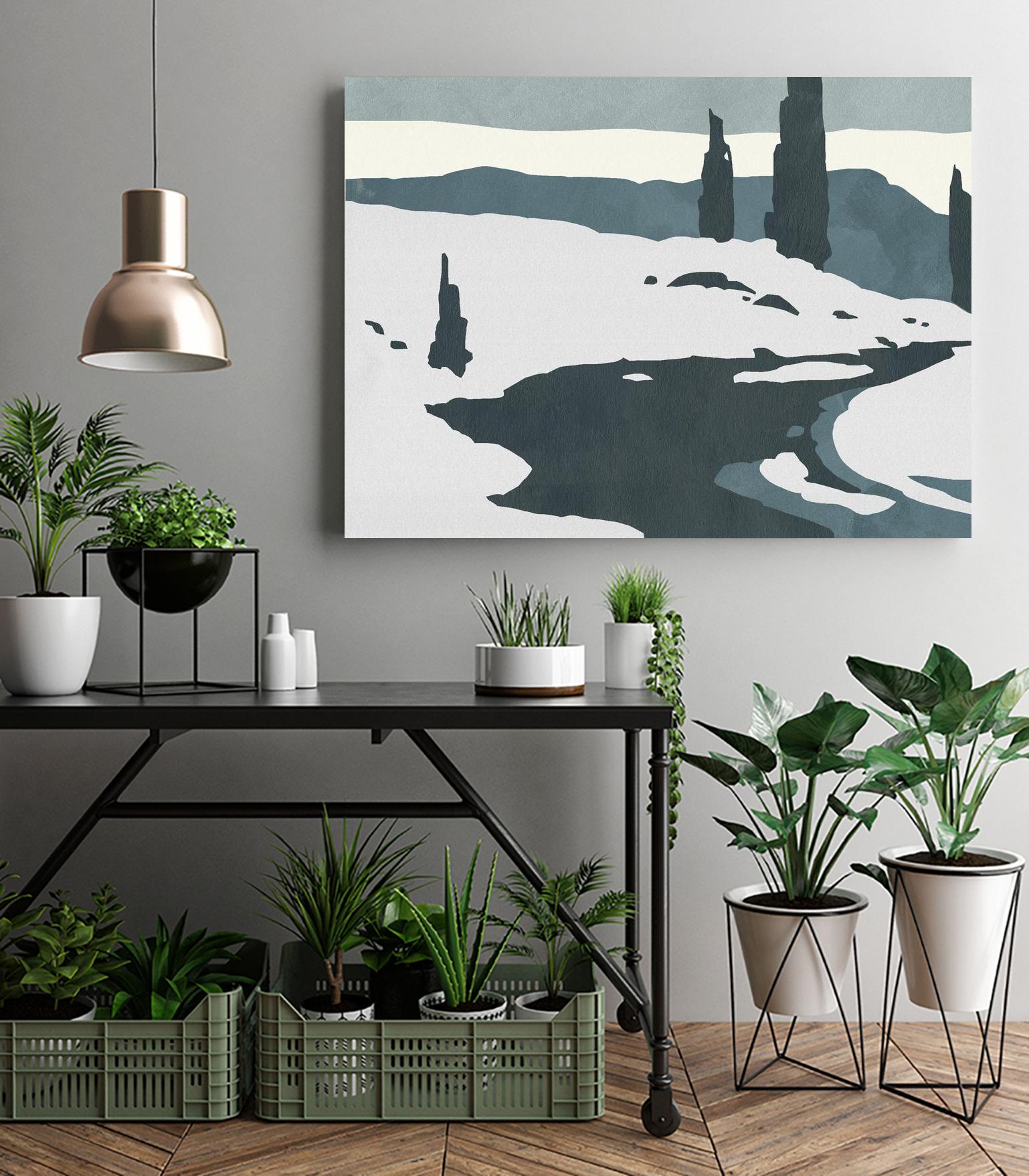 Cutter Island II by Jacob Green on GIANT ART - blue landscapes & seascapes forest