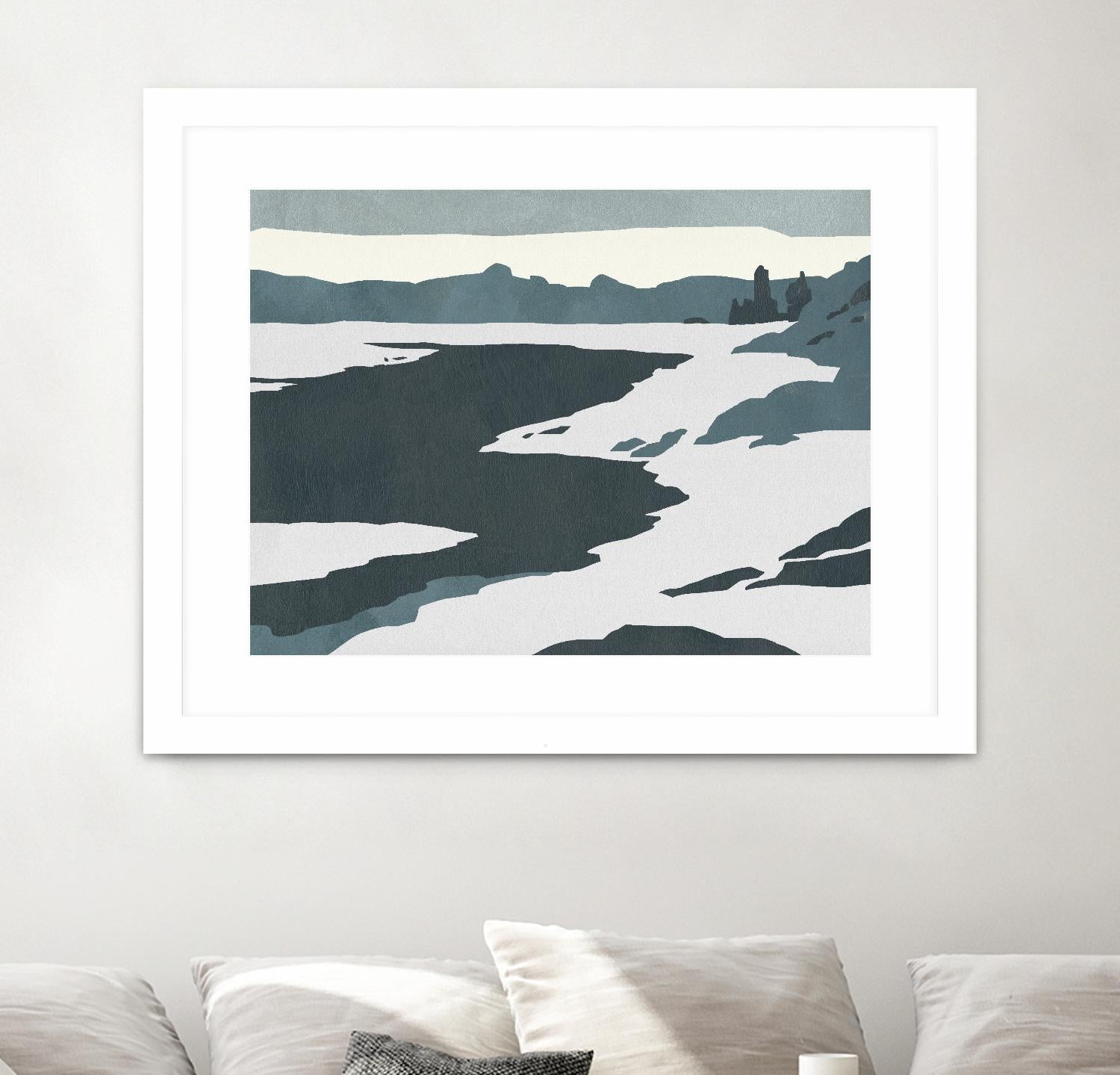 Cutter Island IV by Jacob Green on GIANT ART - green landscapes & seascapes abstract