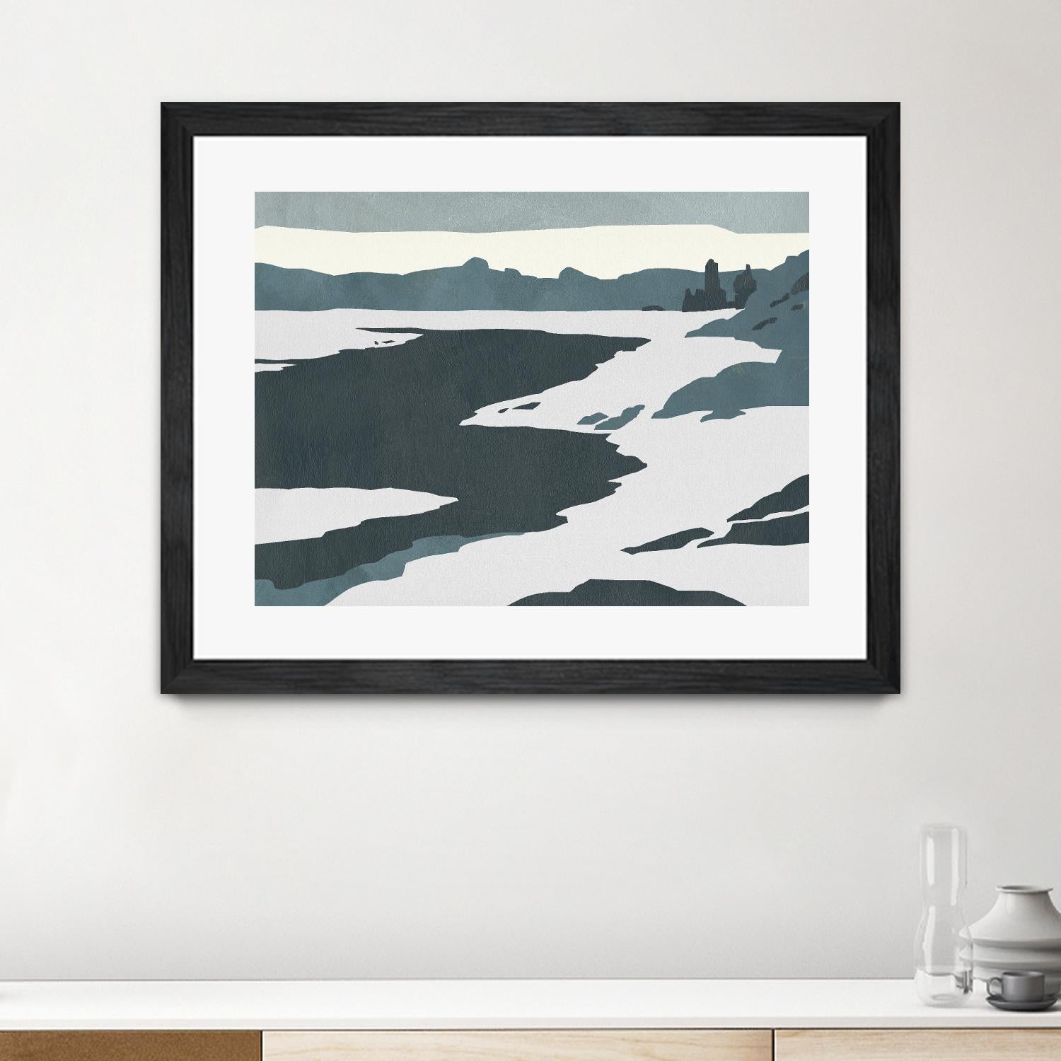 Cutter Island IV by Jacob Green on GIANT ART - green landscapes & seascapes abstract