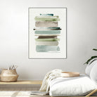 Grass Stains II by Grace Popp on GIANT ART - beige abstract stripe