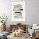 Grass Stains II by Grace Popp on GIANT ART - beige abstract stripe