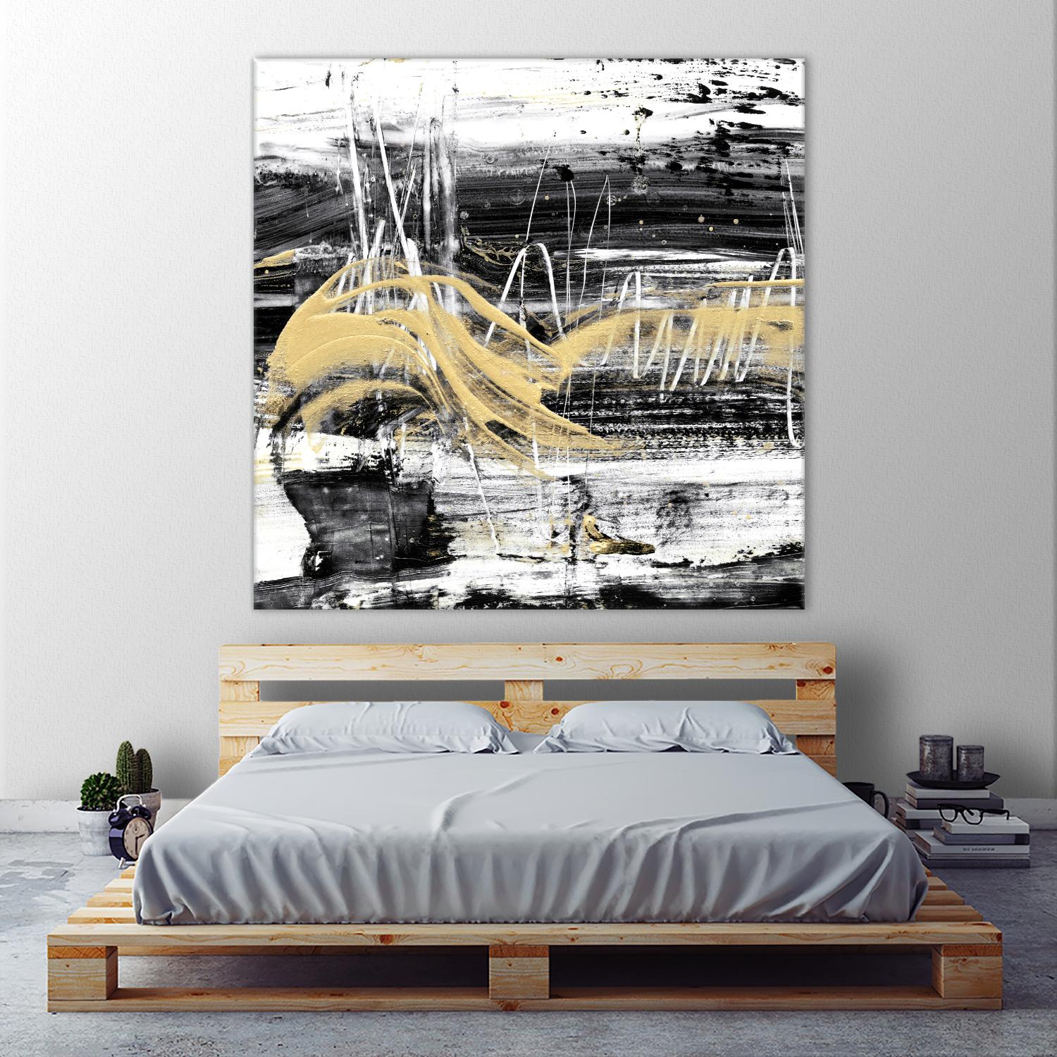 Gold Wave I by Ethan Harper on GIANT ART - gold abstract abstract