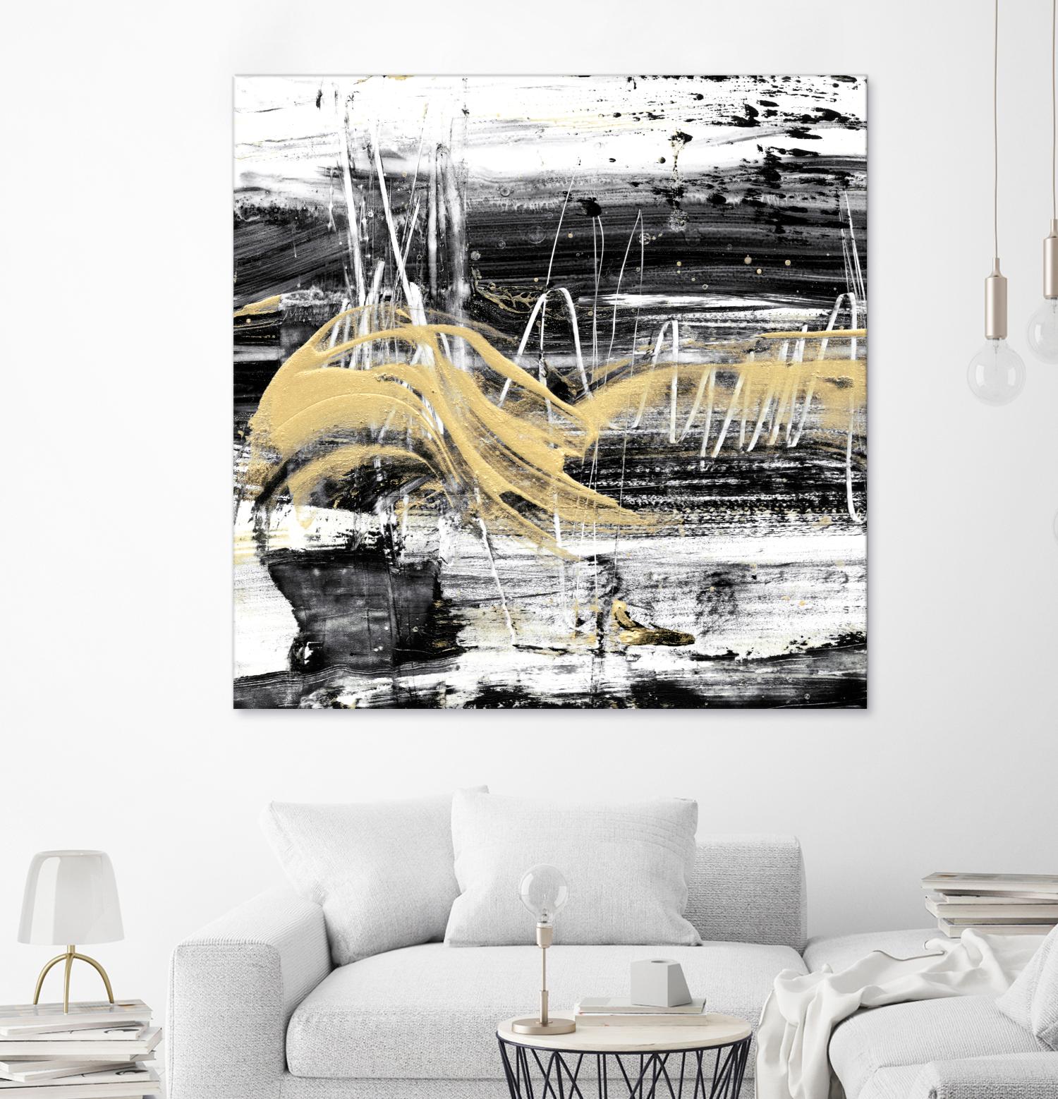 Gold Wave I by Ethan Harper on GIANT ART - gold abstract abstract