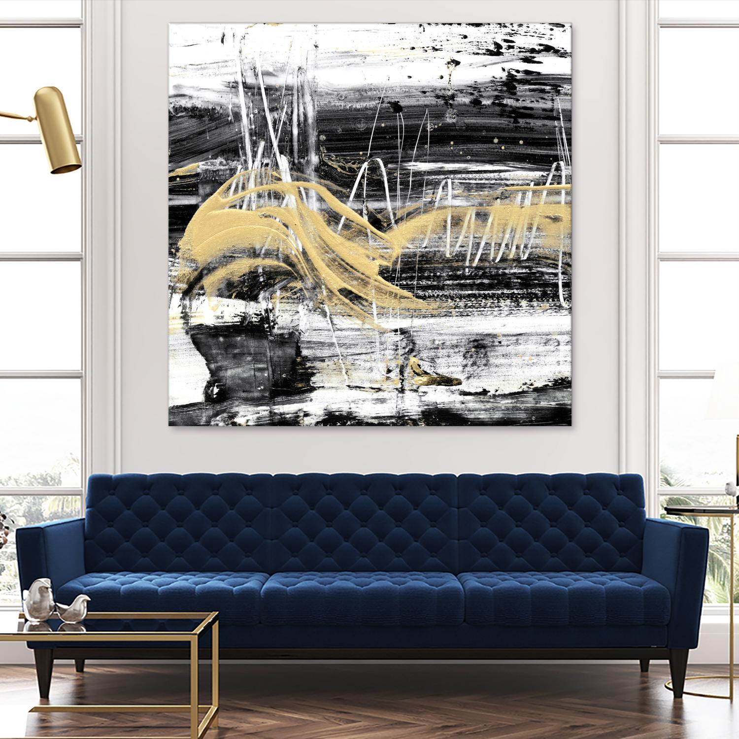 Gold Wave I by Ethan Harper on GIANT ART - gold abstract abstract