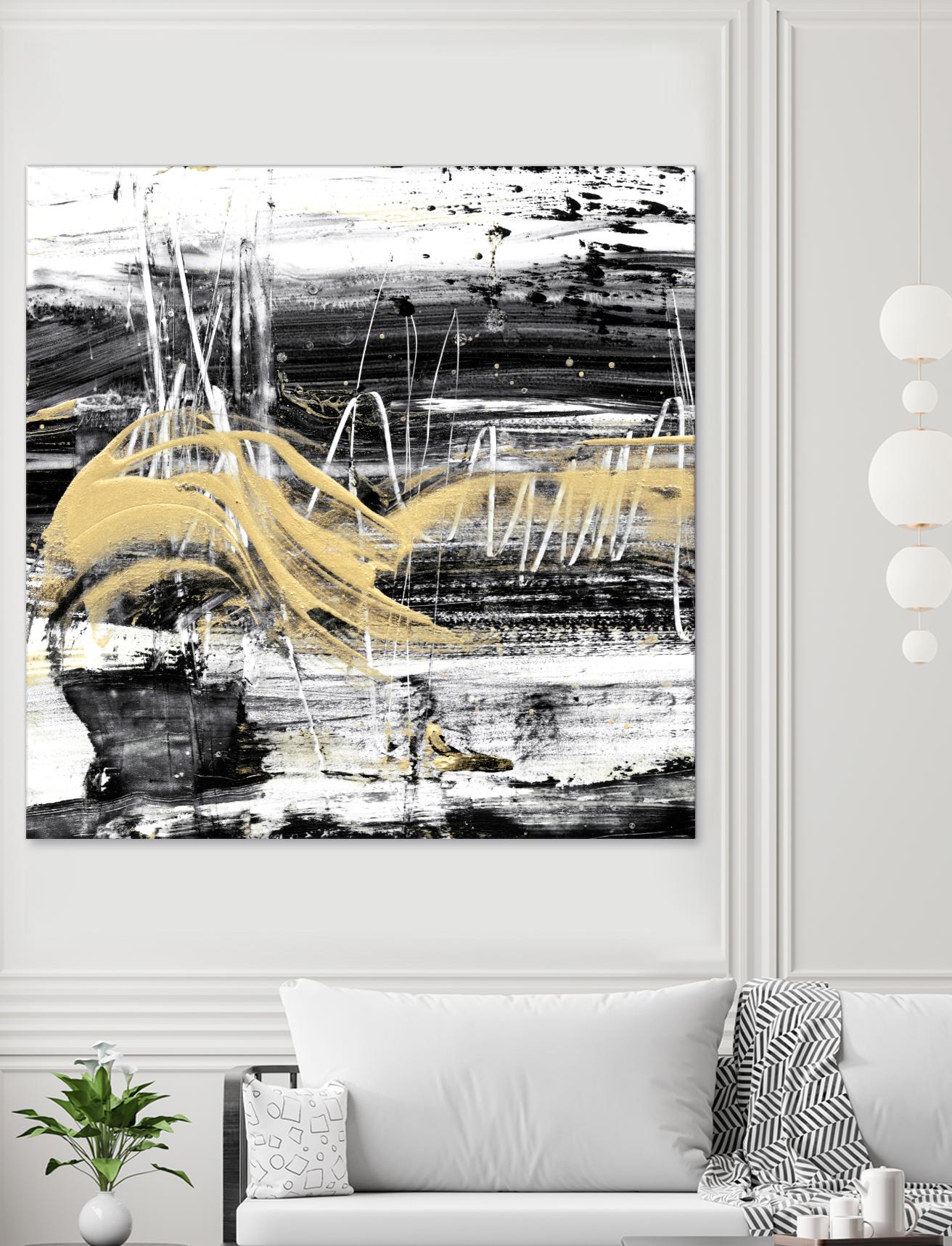 Gold Wave I by Ethan Harper on GIANT ART - gold abstract abstract