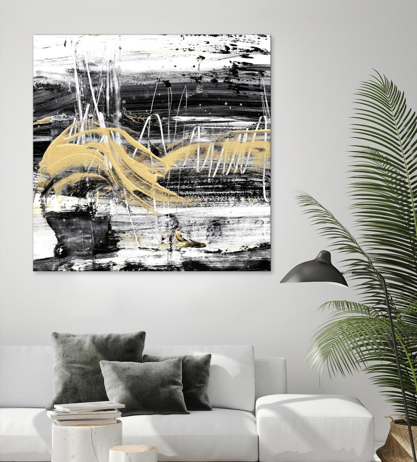 Gold Wave I by Ethan Harper on GIANT ART - gold abstract abstract